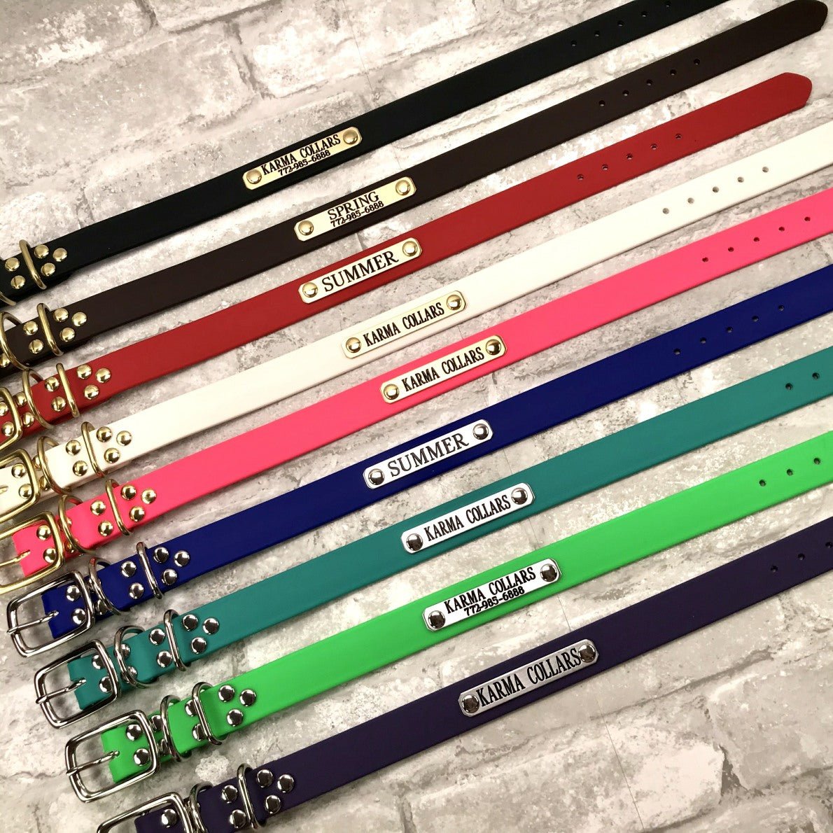 1 Wide Waterproof Dog Collar with Engraved Nameplate (Durable Biothane Material) - Perfect for Swimming, Hiking & Outdoor Adventures