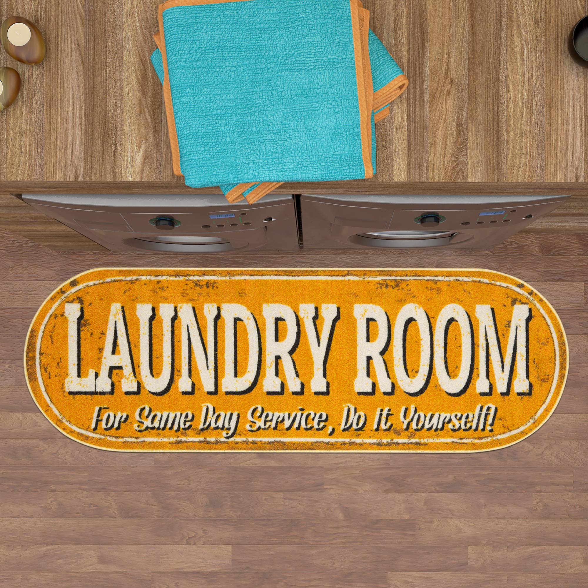 Non-Slip Machine Washable Laundry Runner Rug 20