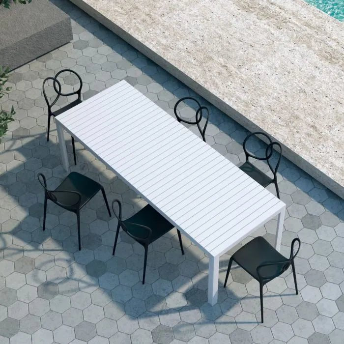 Driade Kalimba Modern Dining Table - Elegant Wooden Kitchen Table for Dining Room, Perfect for Family Gatherings & Dinner Parties
