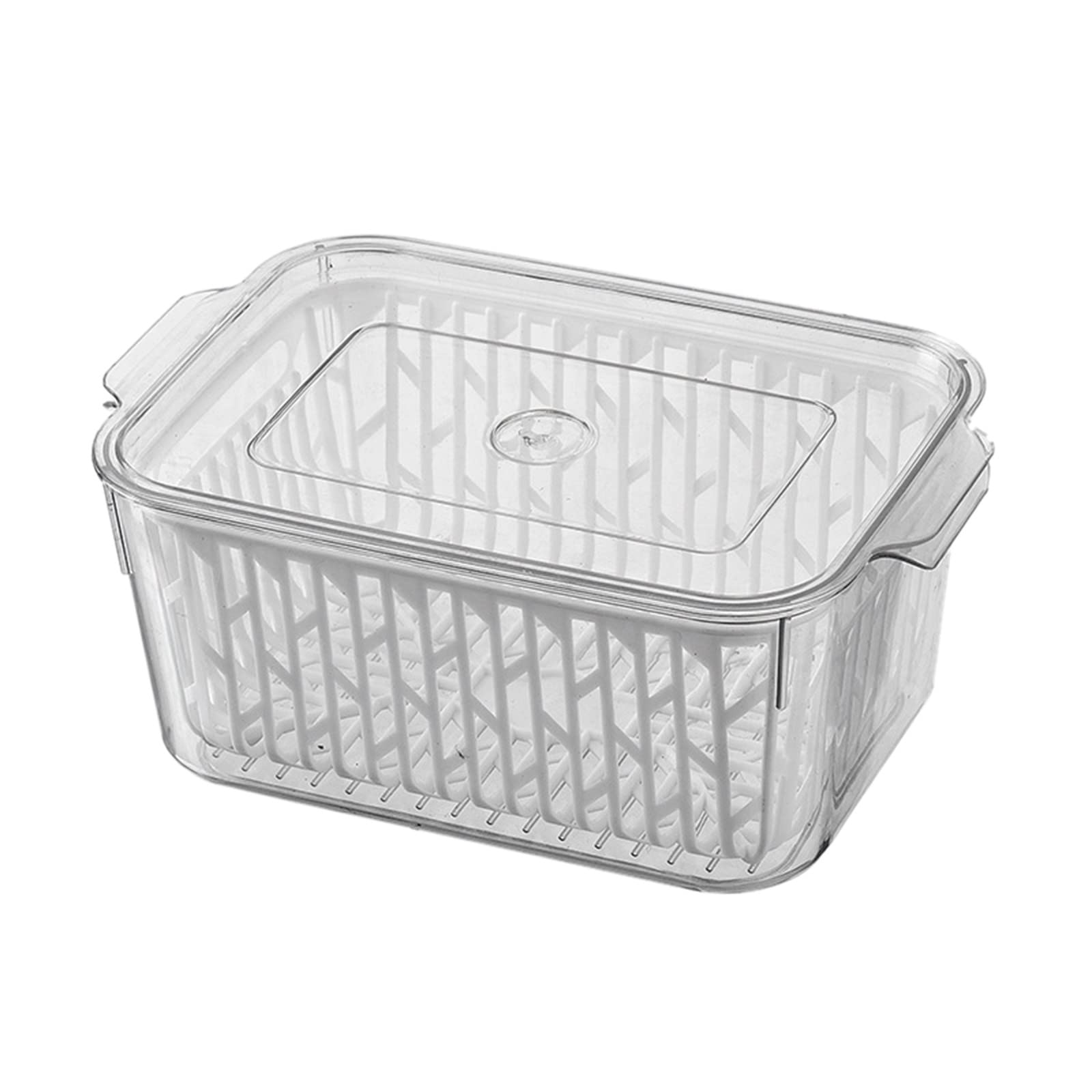 Plastic Refrigerator Storage Box - Food Grade Sealed Organizer for Vegetables, Fruits & Eggs | Drawer Organizer with Drain Function | Perfect for Kitchen, Pantry & Meal Prep Organization