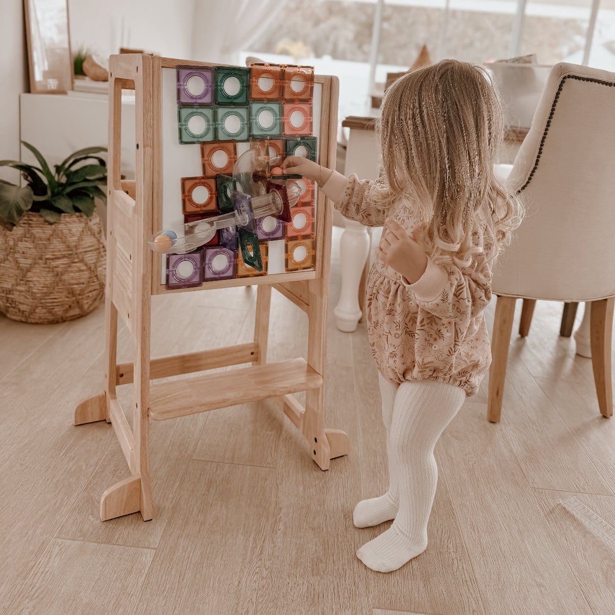 LOLA Deluxe Adjustable Learning Tower - Solid Wood Toddler Step Stool for Kitchen, Baking & Learning - Safe & Sturdy Montessori Helper for Kids (Pre-Order Available)