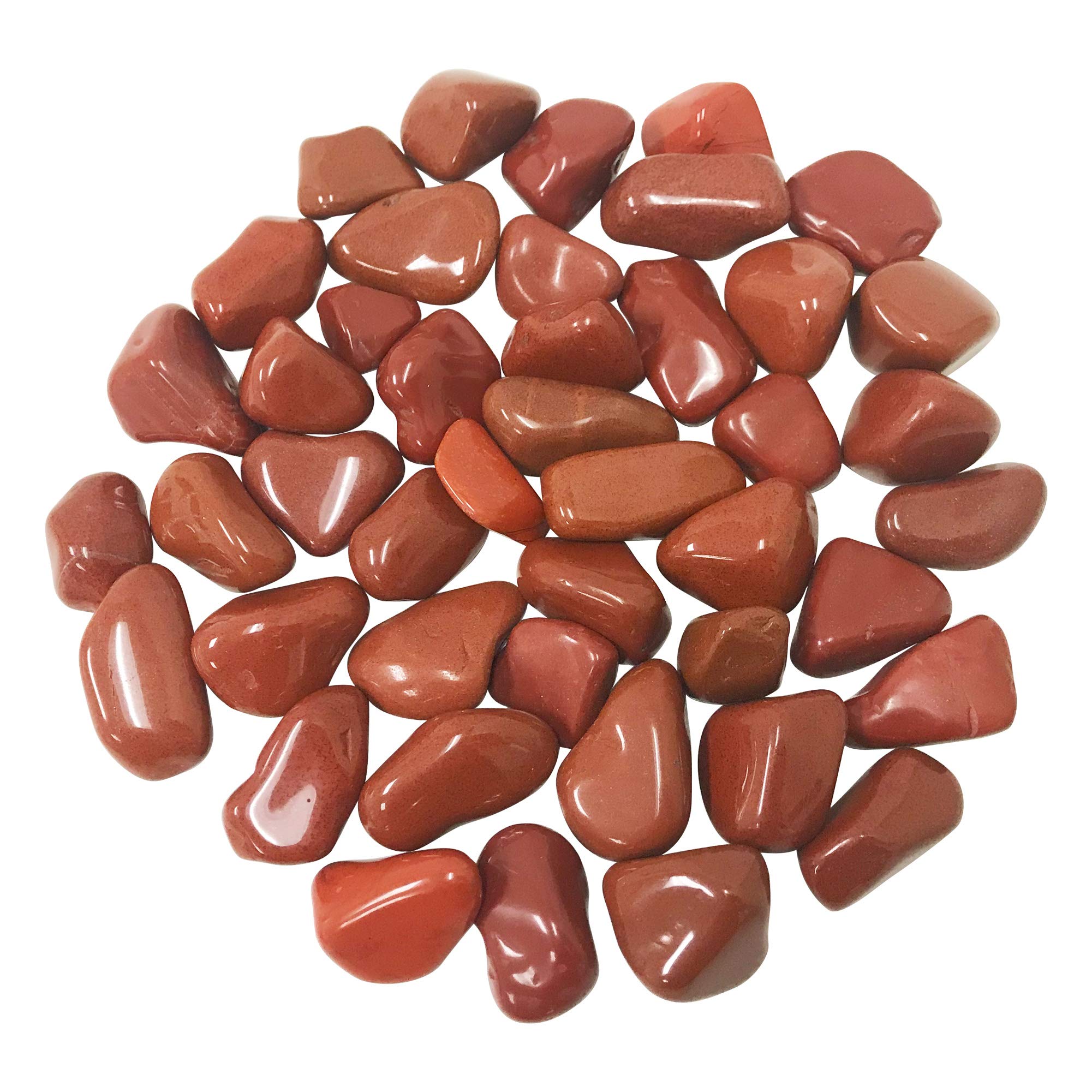 Red Jasper Tumbled Stones - 1/2 Lb Bulk for Jewelry Making & Healing