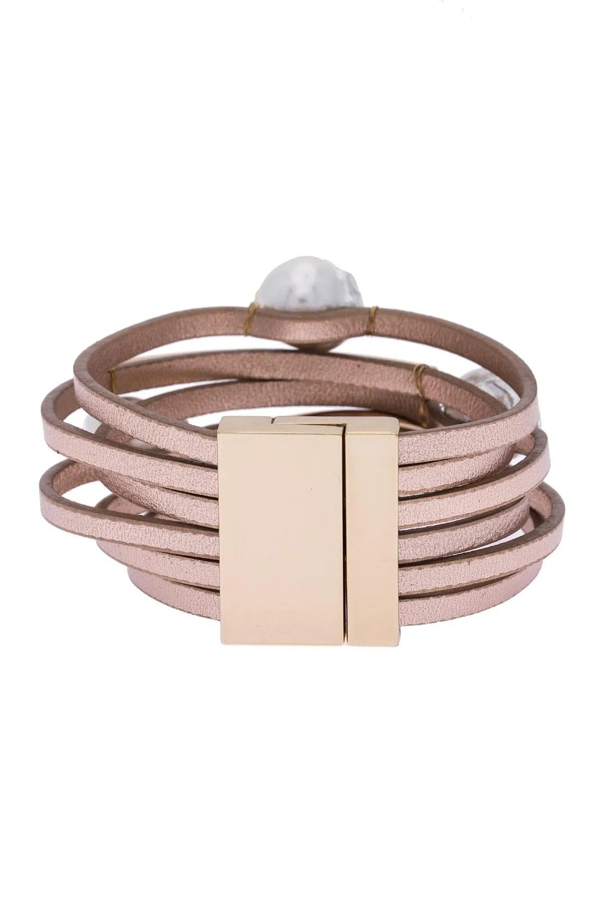 Achai Pearl Double Wrap Leather Bracelet for Women - Elegant Boho Handmade Jewelry Gift for Her - Perfect for Weddings, Parties & Everyday Wear
