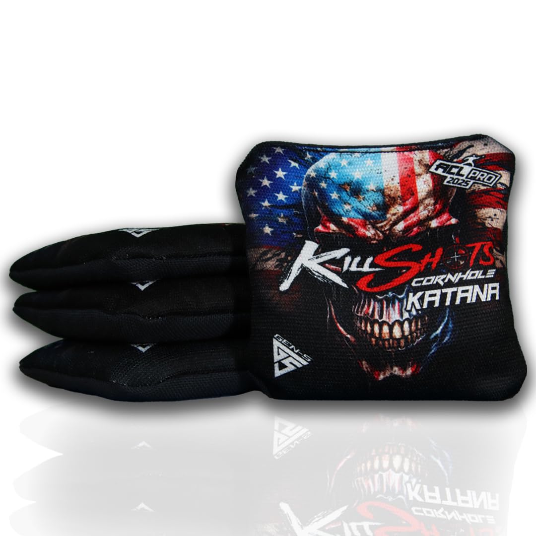 ACL Pro Certified Katana Series Killshots Cornhole Bags - Premium Dual-Speed Durable & Weather Resistant Set of 4 - Perfect for Backyard Parties, Tailgating, and Competitive Cornhole Tournaments