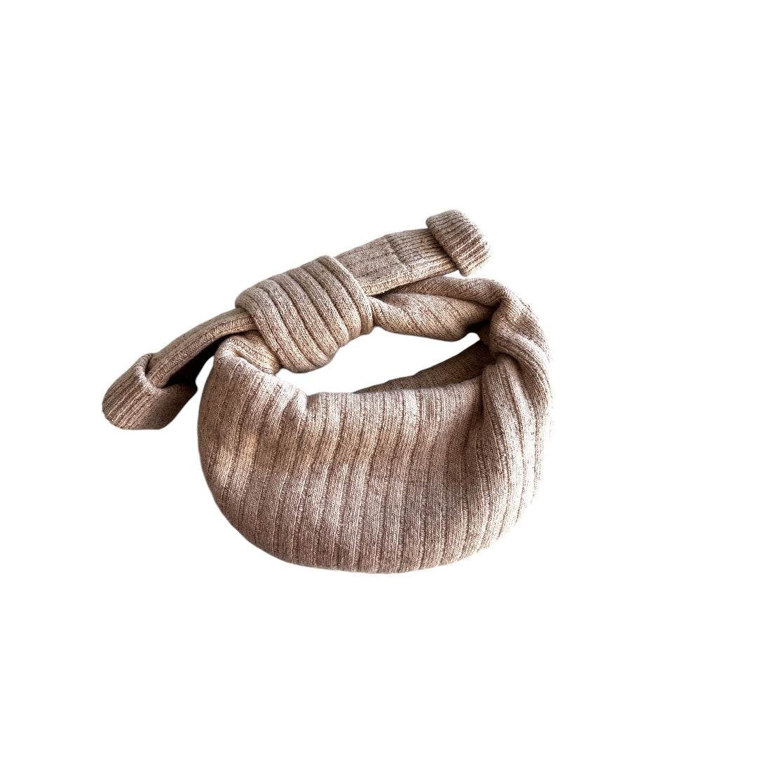 Bottega Veneta Cashmere Knitted Mini Jodie Bag - Luxury Soft Knit Shoulder Bag for Women, Perfect for Everyday Use, Travel & Special Occasions