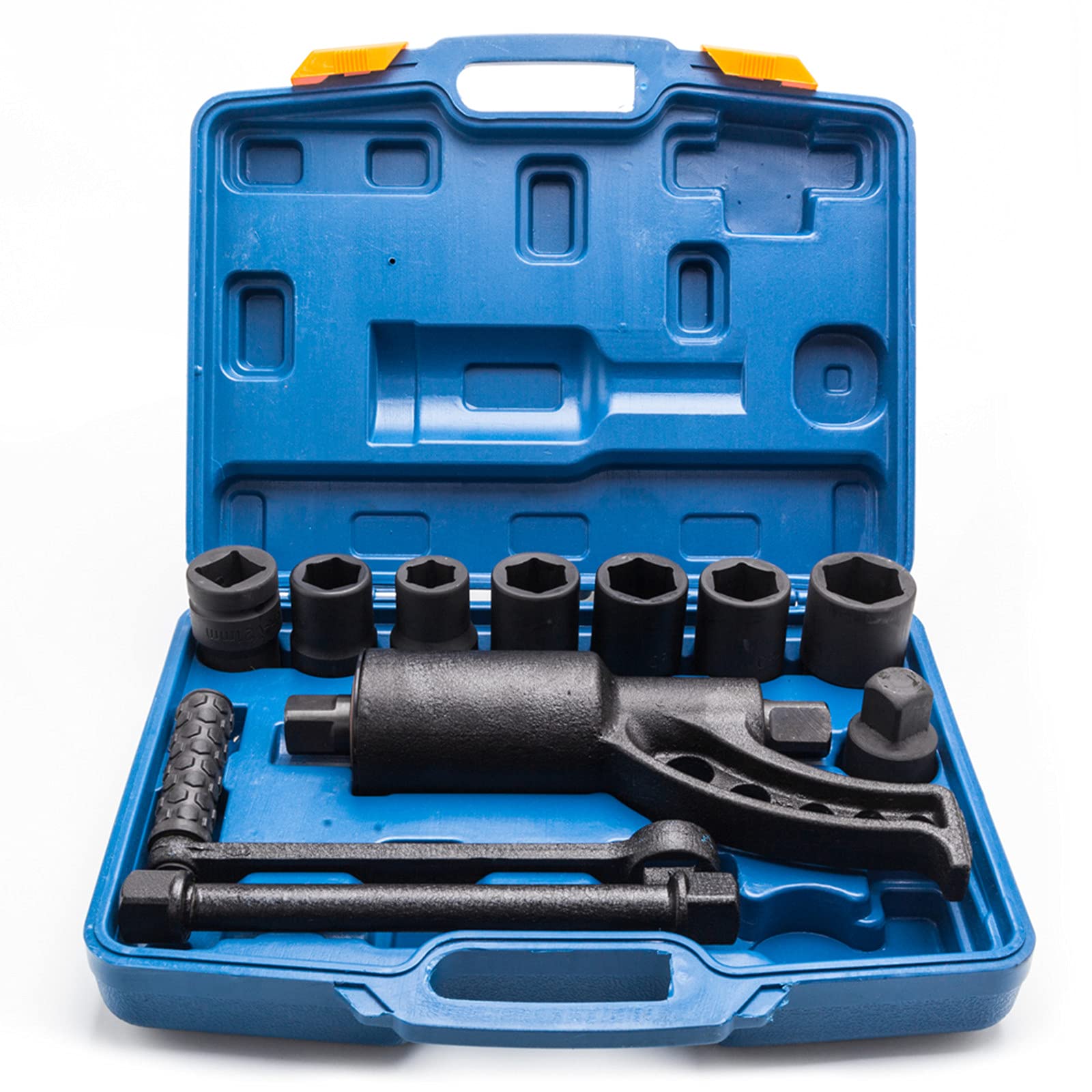Heavy Duty Torque Multiplier Wrench Set - 4pc Sockets Black | High Torque Power Tool for Construction, Automotive & Industrial Use | Labor Saving Mechanical Advantage for Tightening Bolts & Nuts