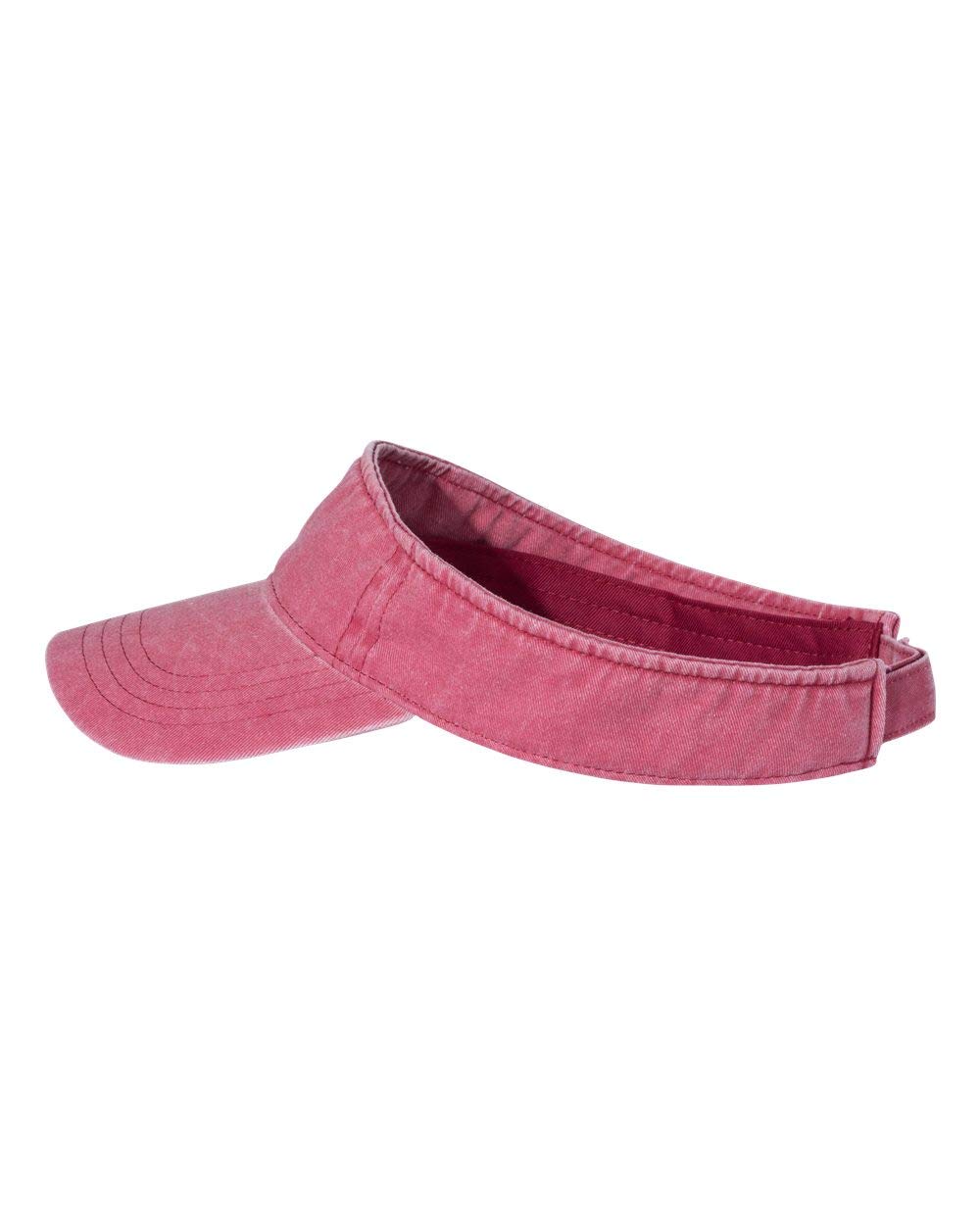 Sportsman Pigment Dyed Adjustable Baseball Visor Cap - Red | Perfect for Golf, Running, Hiking & Outdoor Activities