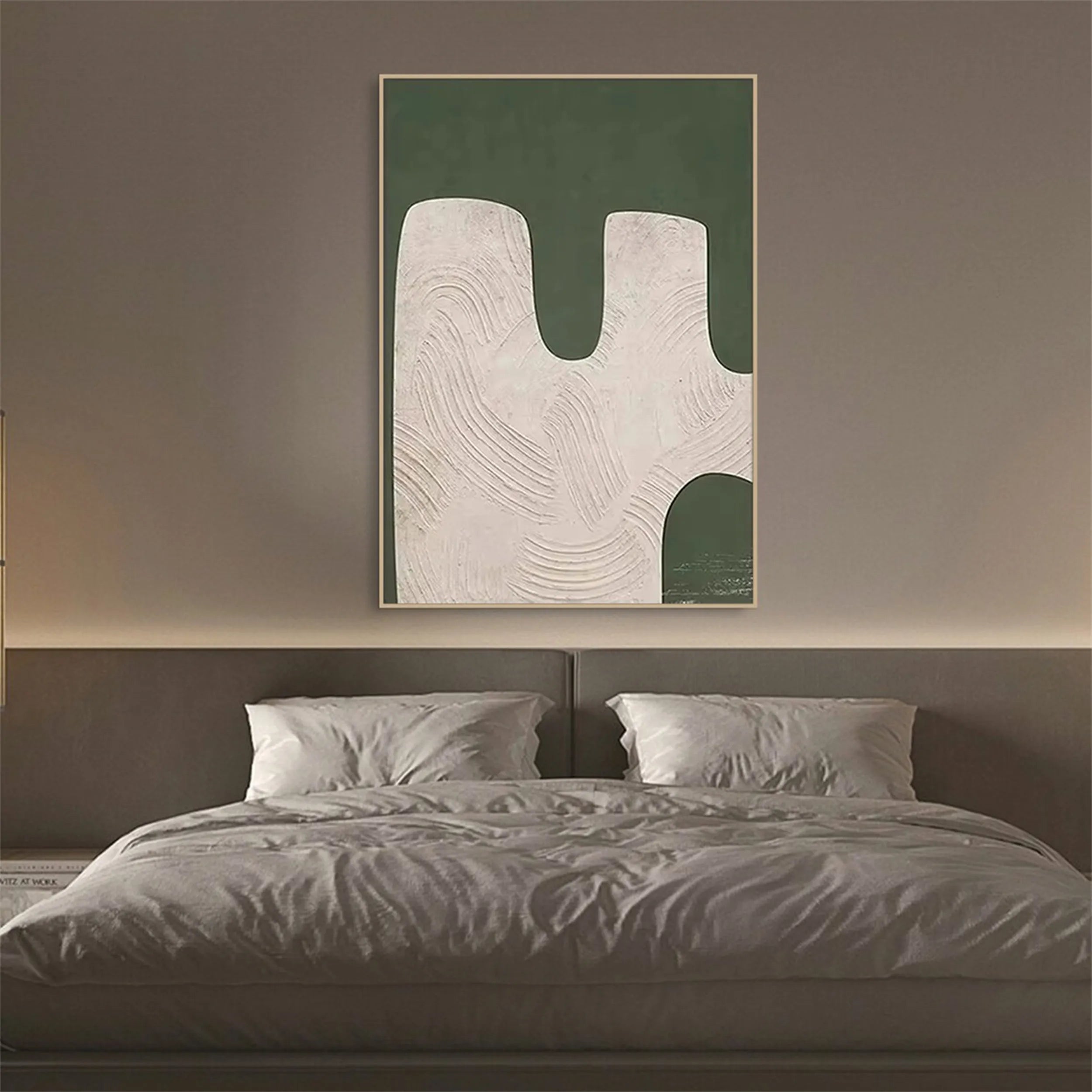 Blue & Green Abstract Wall Art Canvas Print #BG051 - Modern Home Decor for Living Room, Bedroom & Office
