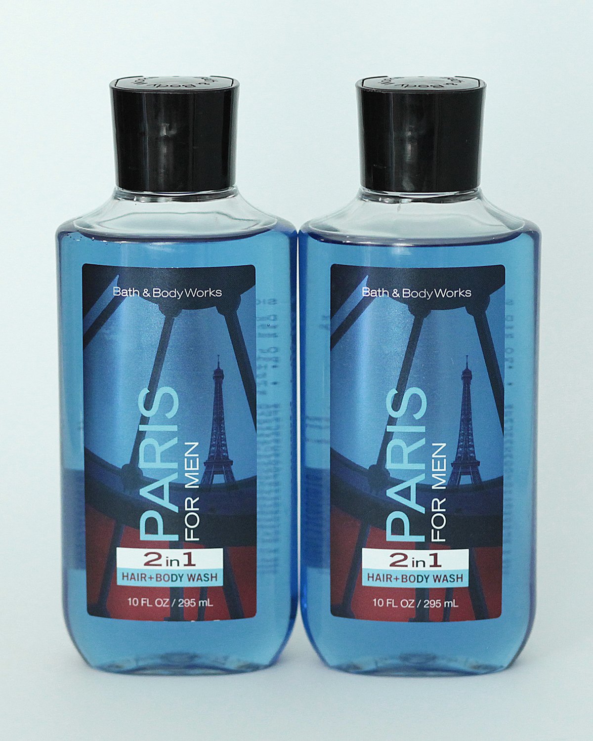 Bath & Body Works Paris For Men Gift Set - 2 Pack 10 oz 2-in-1 Hair & Body Wash | Shower Gel & Shampoo Combo for Men | Perfect for Travel, Gym & Daily Use