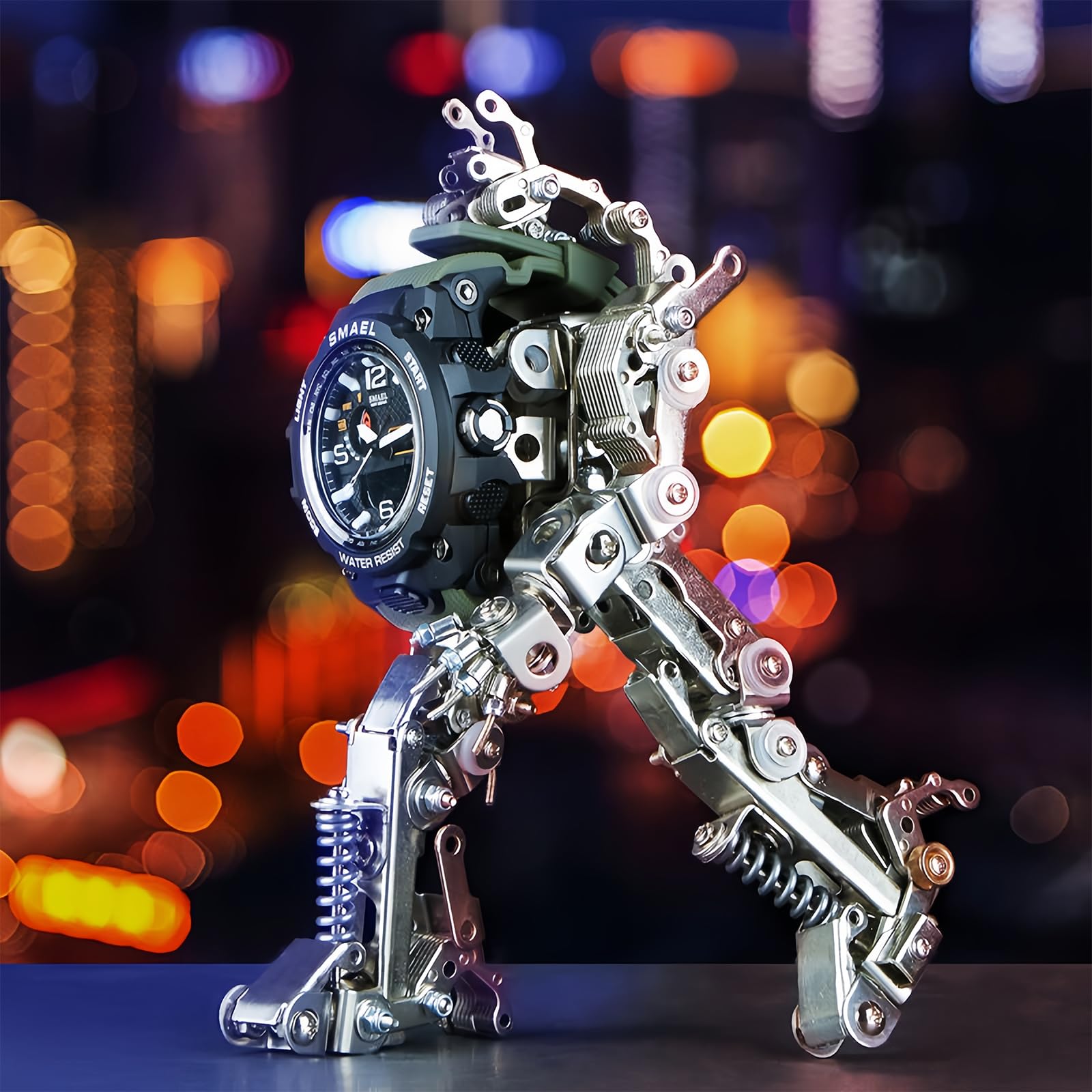 3D Metal Model Kit - DIY Mechanical Time Machine Watch Stand, Adult High Difficulty Assembly Puzzle, 3D Metal Art Craft for Men | Perfect Gift for Engineers, Watch Collectors & Hobbyists | Home Office Decor & STEM Learning Project