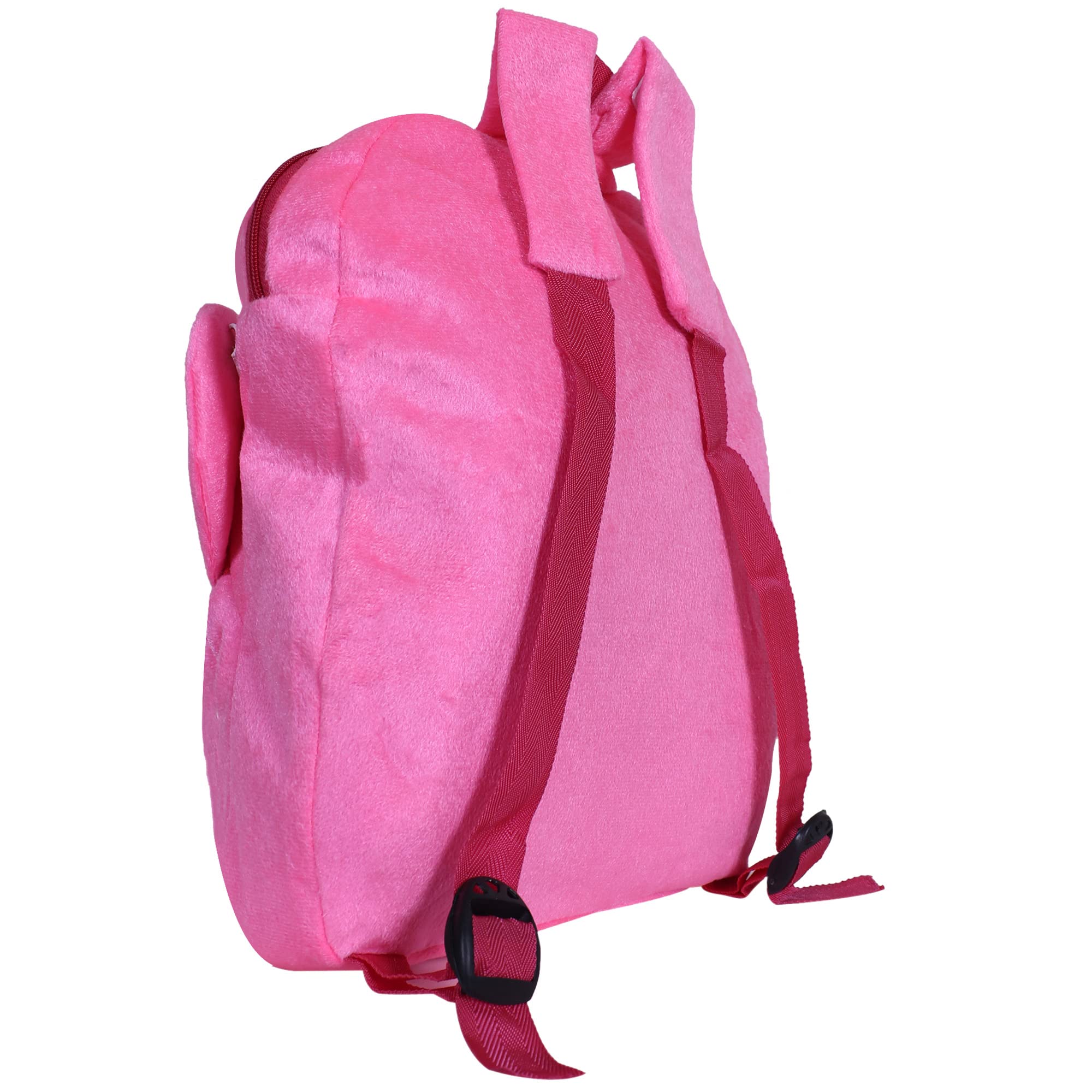 Minnie Mouse Plush Backpack for Kids - Disney Velvet School Bag with 2 Compartments & Zipper Closure | Durable Toddler Travel Backpack for School, Daycare & Disney Trips (Pink)