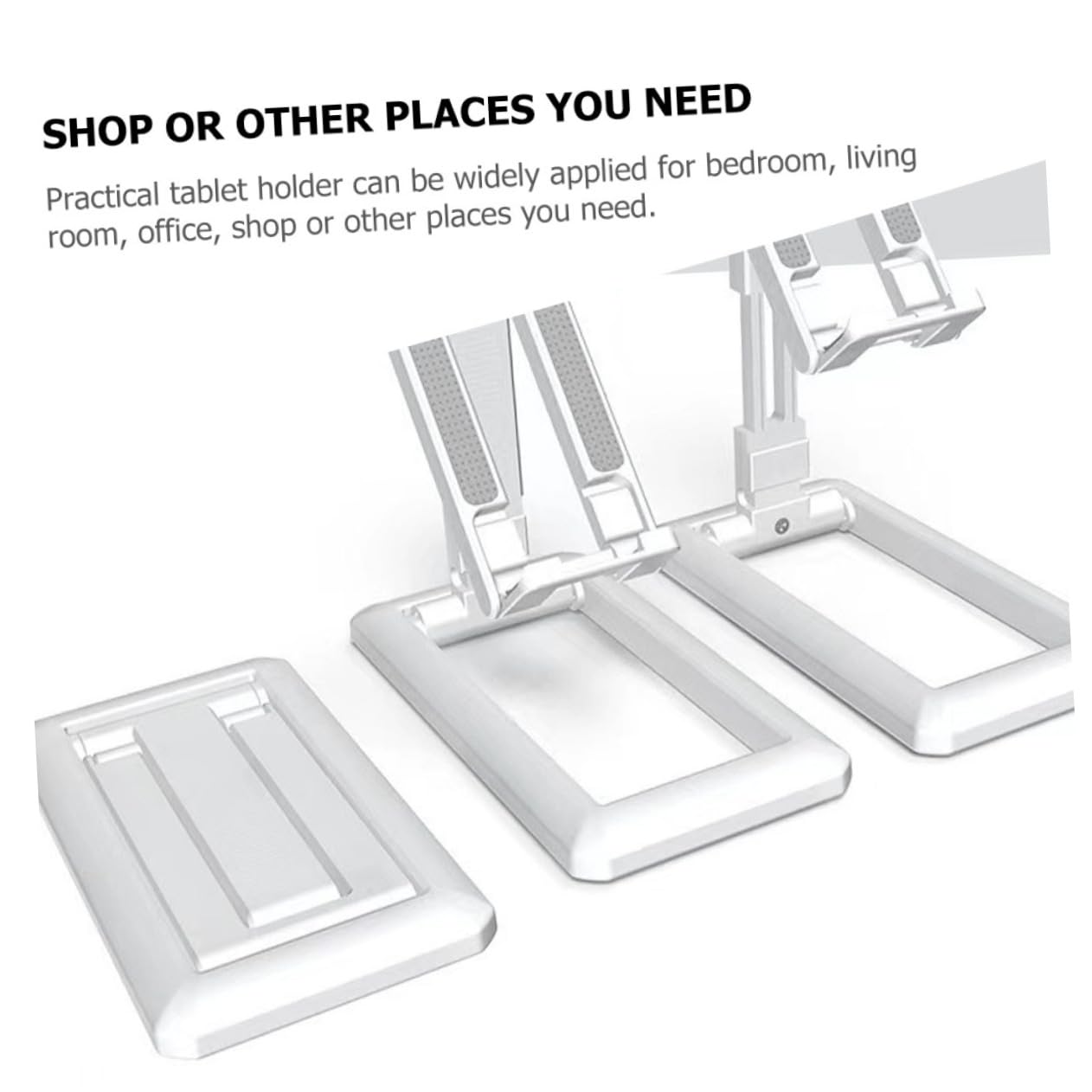 Universal Adjustable Phone Stand - Portable Desk Cell Phone Holder for iPhone, Samsung & Smartphones - Perfect for Home, Office & Video Calls