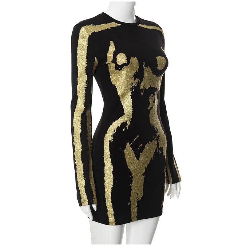 Long Black/Gold