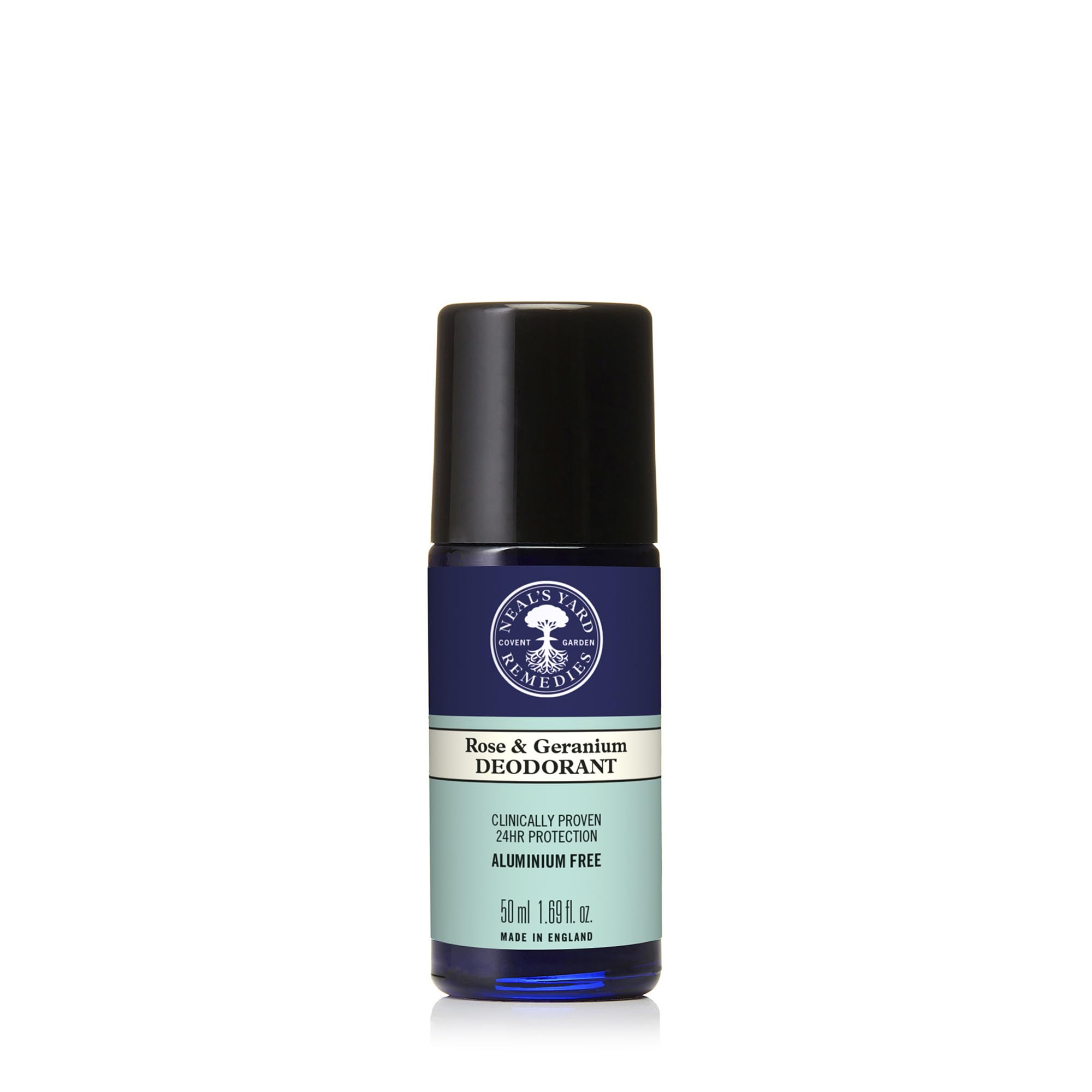 NEALS YARD REMEDIES Organic Rose & Geranium Natural Deodorant - 50ml | Aluminum-Free, Vegan & Cruelty-Free | Fresh All Day for Women & Men | Perfect for Gym, Work & Daily Use