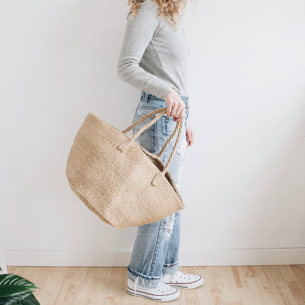 Natural Sisal Storage Basket - Handwoven Eco-Friendly Organizer for Home, Office & Nursery - Perfect for Toys, Blankets & Laundry
