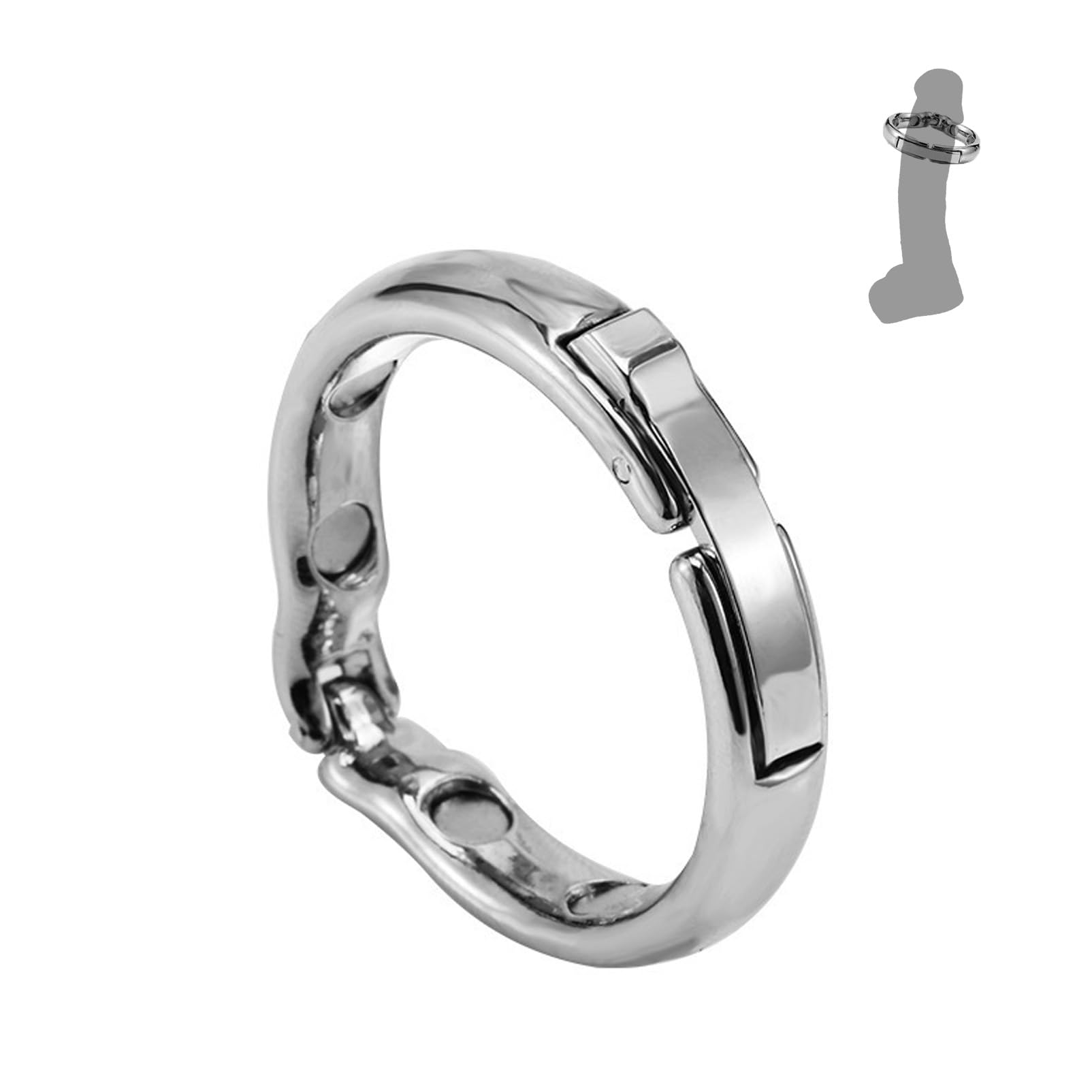 Adjustable Metal Cock Ring for Men - 3D Printed Penis & Scrotum Ring with Pendant | BDSM Bondage, Chastity & Pleasure Sex Toy for Couples | Perfect for Sensual Play, Spicing Up Relationships & Adult Intimacy