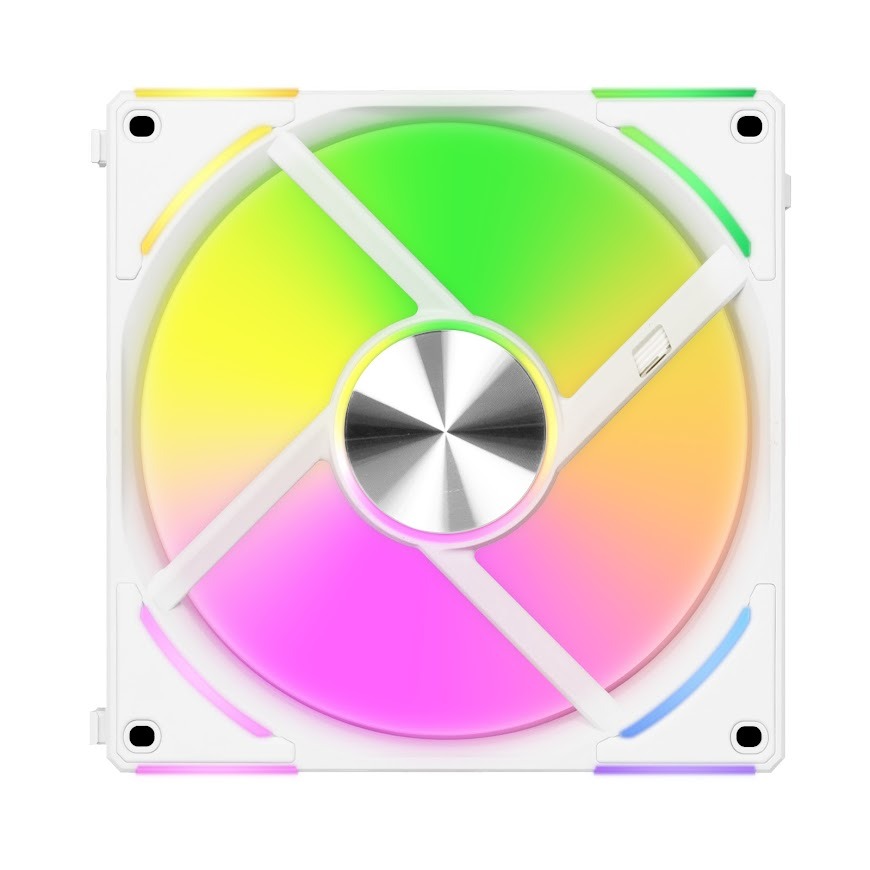 Lian Li UNI FAN AL V2 140mm RGB PWM PC Cooling Fan - High Performance, Quiet, Black/White (UF-AL140V2) - Perfect for Gaming PC, Case Cooling & Custom Builds