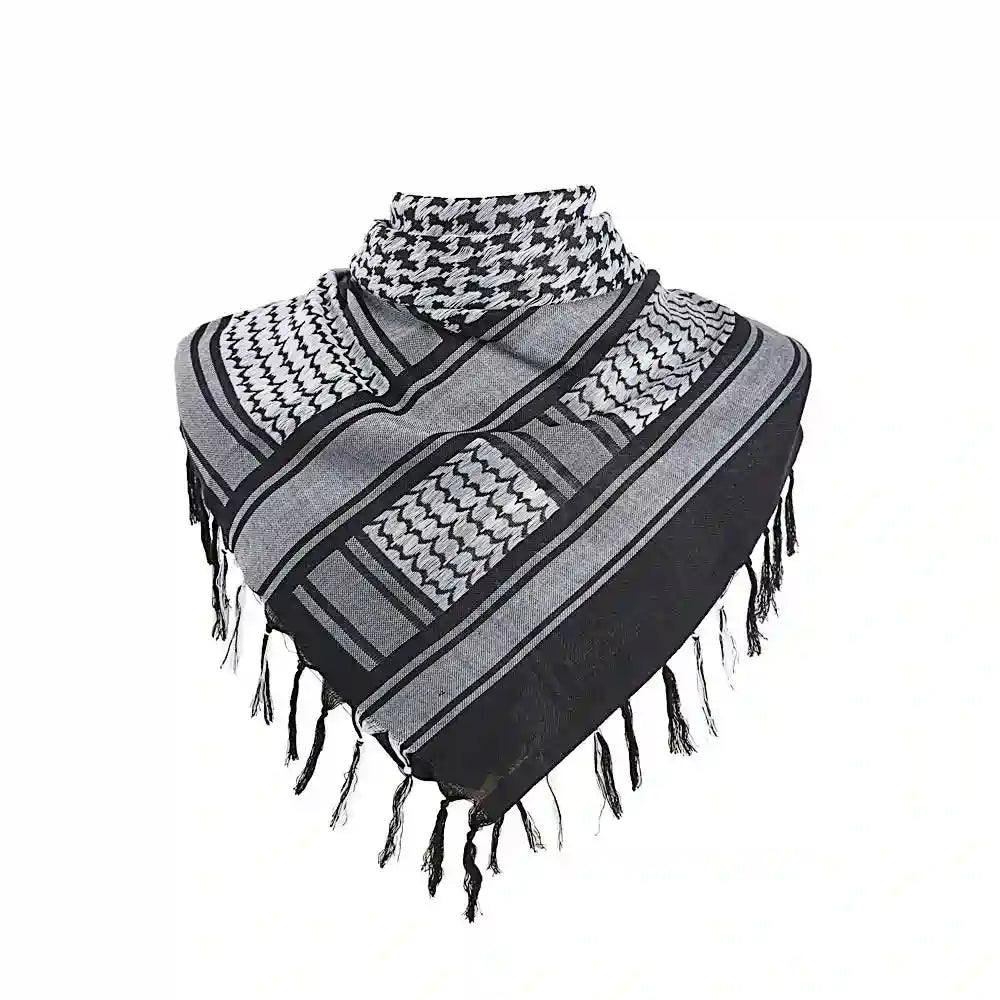 Urgarment Military Tactical Shemagh Desert Scarf for Men & Women - 100% Cotton Neck Wrap - Perfect for Outdoor Adventures, Hiking, and Cold Weather Protection