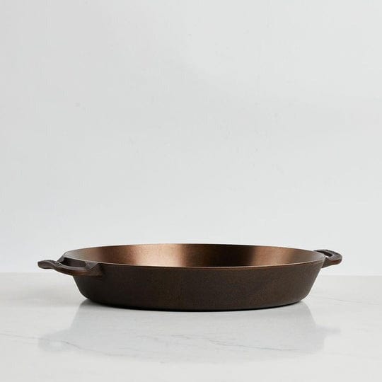 Smithey Ironware 14-Inch Dual Handle Cast Iron Skillet - Polished Cast Iron Frying Pan for Roasting, Frying, Grilling & BBQ - Made in USA - Perfect for Camping, Outdoor Cooking & Home Kitchen Use