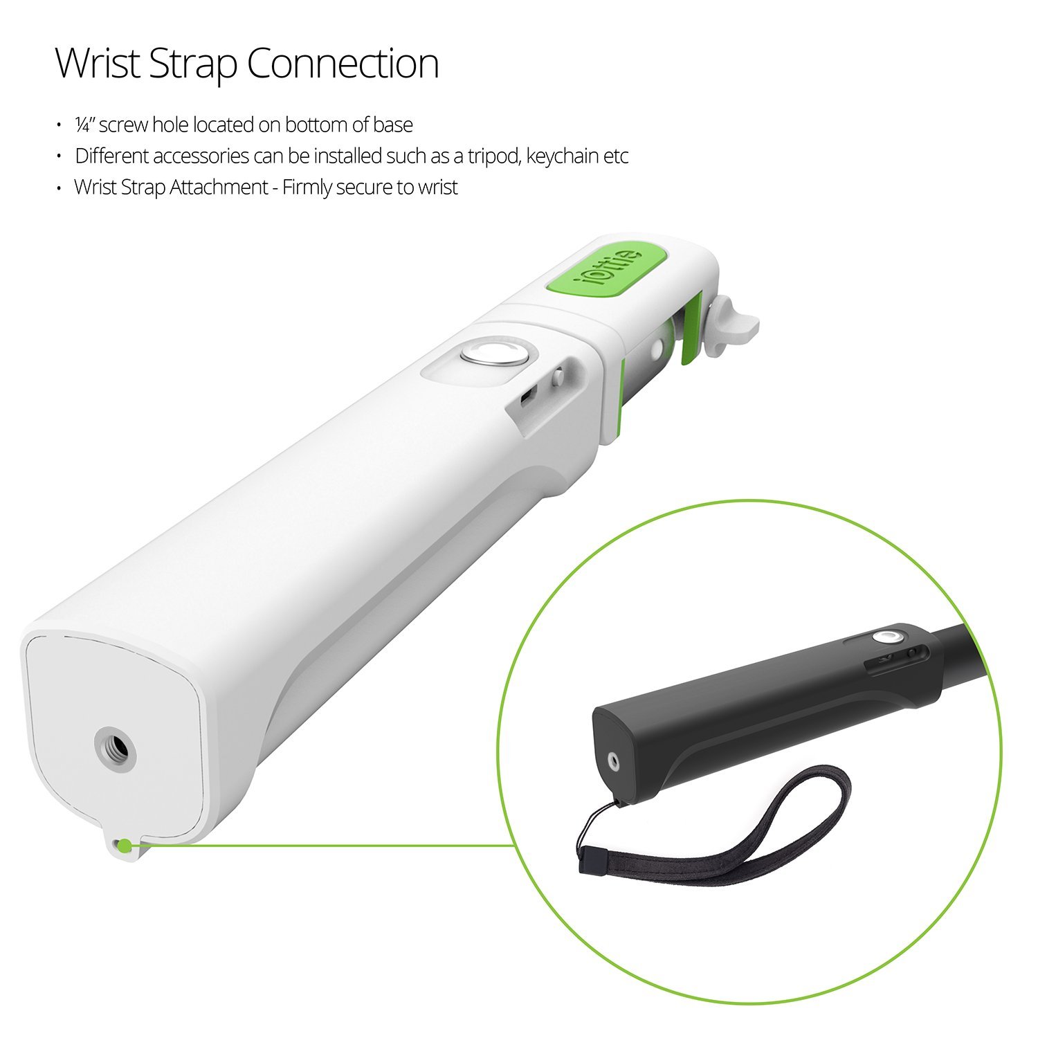 iOttie MiGo Extendable Bluetooth Selfie Stick & Tripod for iPhone, Android Smartphones & GoPro - Aluminum Monopod with Wireless Remote - Perfect for Travel, Vlogging & Group Photos (White)
