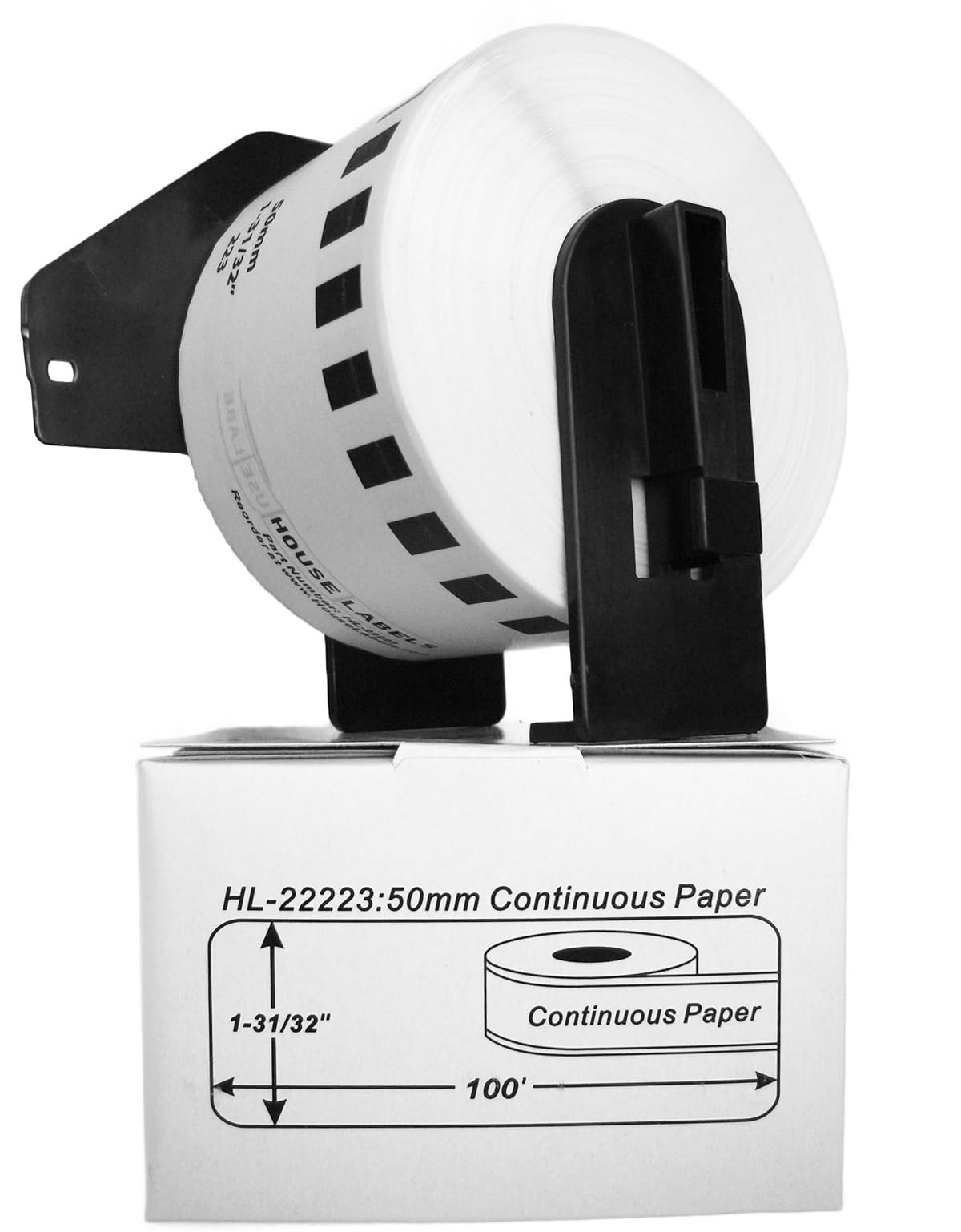 HOUSELABELS Compatible with Brother QL DK-2223 Replacement Label Roll - 1-31/32