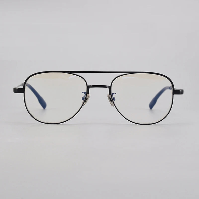 Stylish Black Titanium Oval Round Eyeglasses for Women - Lightweight & Durable Full Rim Frames - Perfect for Work, Reading & Everyday Fashion