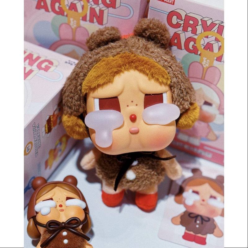 Crybaby Crying Again Series Vinyl Face Plush Doll - Emotional Love Gift for Couples & Collectors | Perfect for Valentine's Day, Anniversary Gifts & Home Decor