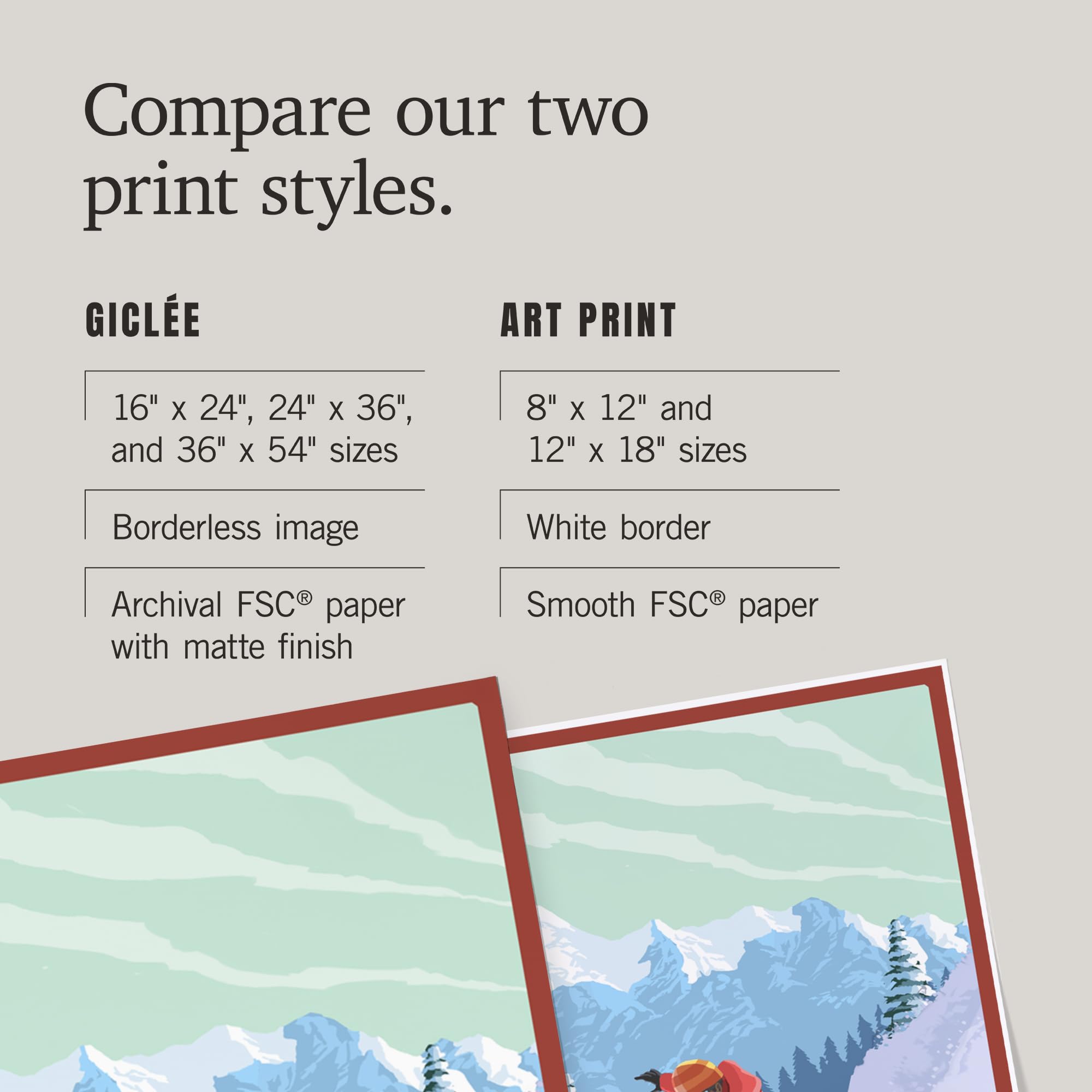Lantern Press 16x24 Inch Giclee Art Print - Vermont Snowboarder Wall Decor - Premium Canvas Wall Art for Living Room, Bedroom & Office