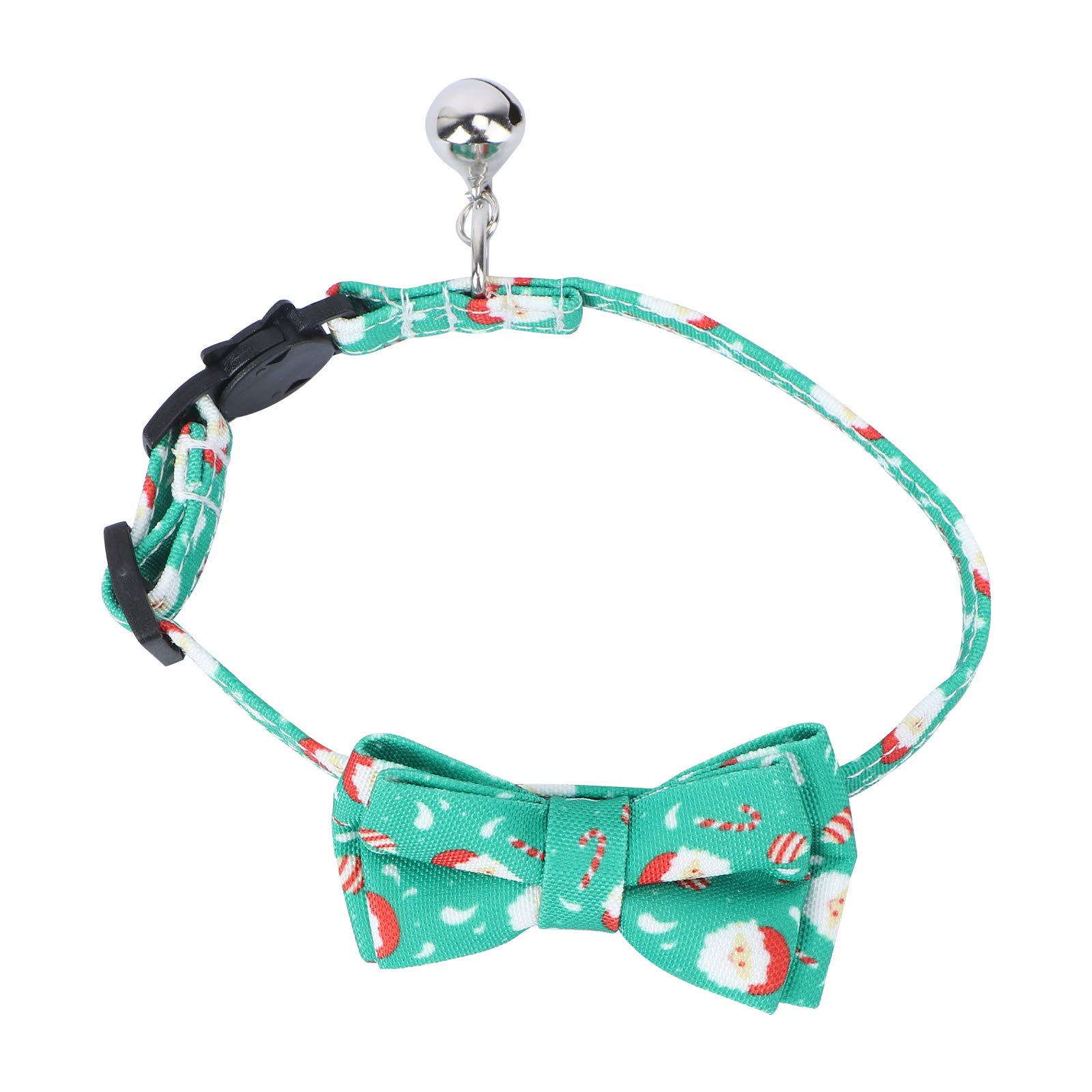 Festive Santa Cat Collar with Jingle Bells - Christmas Pet Costume for Parties & Cosplay