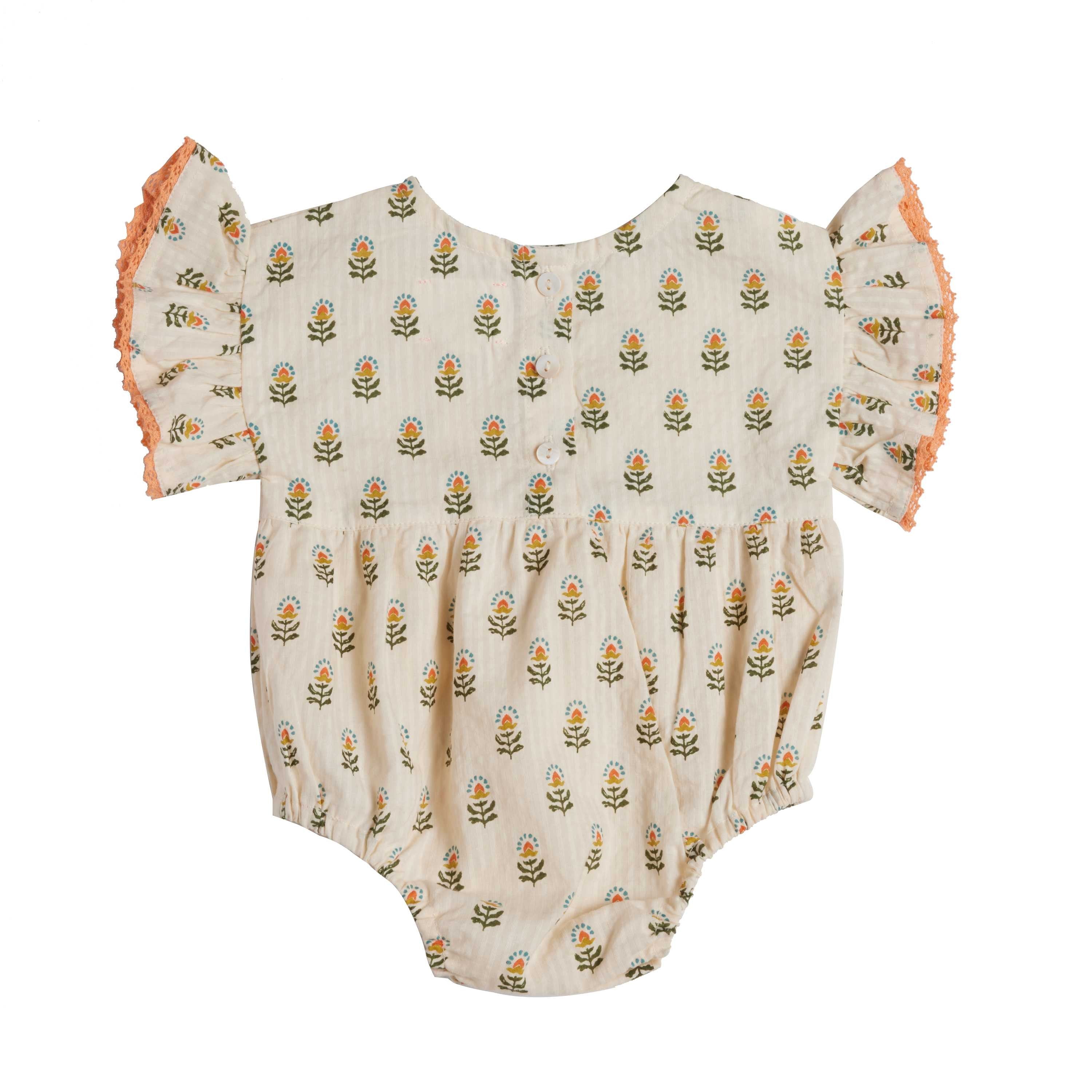 Bonheur du Jour Paris Celestia Rosee Baby Overalls - Soft Cotton Romper for Newborns & Infants | Perfect for Playtime, Photo Shoots & Special Occasions