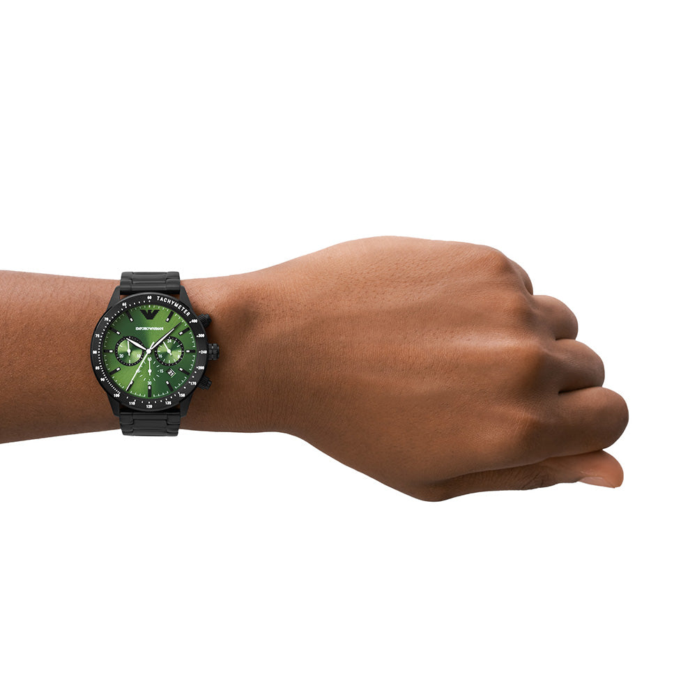 Emporio Armani AR11472 Men's Black Stainless Steel Watch - Stylish Luxury Timepiece for Business, Casual & Formal Occasions