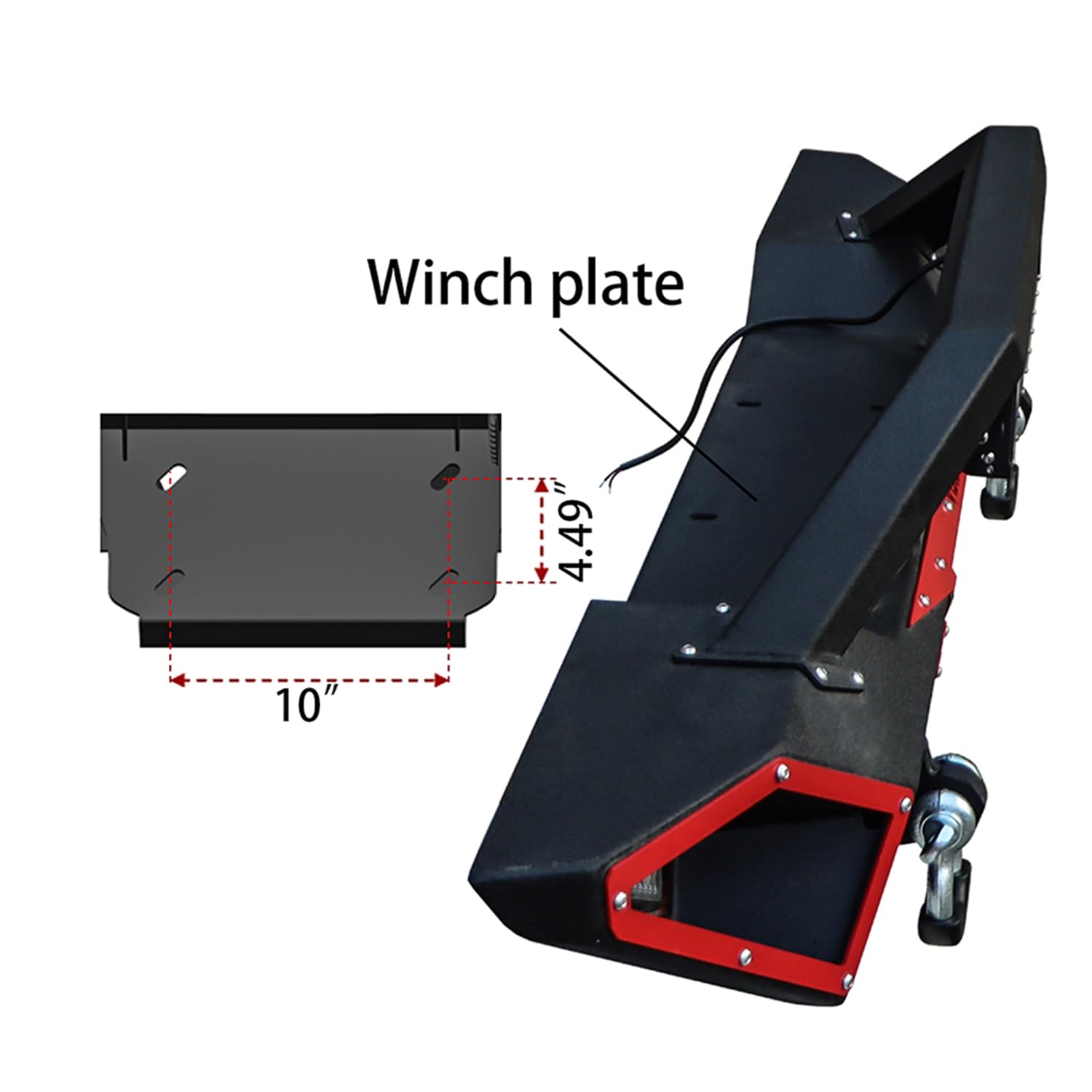 2007-2024 Jeep Wrangler JK/JL & 2020-2024 Gladiator JT Heavy-Duty Steel Front Bumper with Winch Plate, LED Lights & D-Rings (Black Textured Finish) - Off-Road Adventure & Trail Protection
