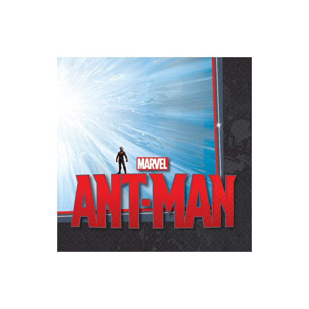 Ant Man Beverage Napkins - 16 Pack Superhero Themed Paper Napkins for Parties, Movie Nights & Comic-Themed Events - Perfect for Kids Birthday, Halloween & Cosplay Gatherings