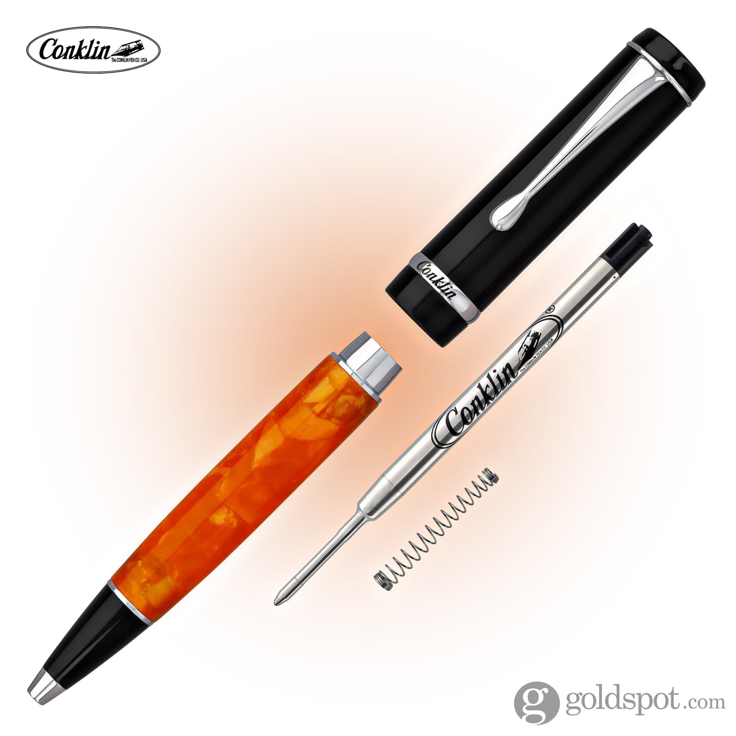 Conklin Duragraph Ballpoint Pen - Orange Nights Finish - Premium Writing Instrument for Business, Gifts & Everyday Use