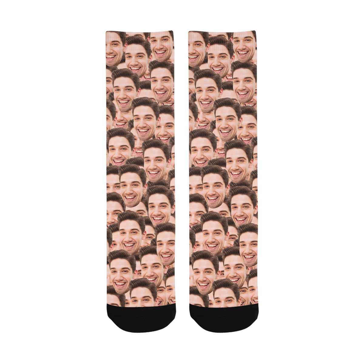 Custom Photo Face Socks - Personalized Crew Socks for Men & Women - Great Gift for Dad, Mom, Grandpa, Grandma - Perfect for Birthdays, Anniversaries & Family Events