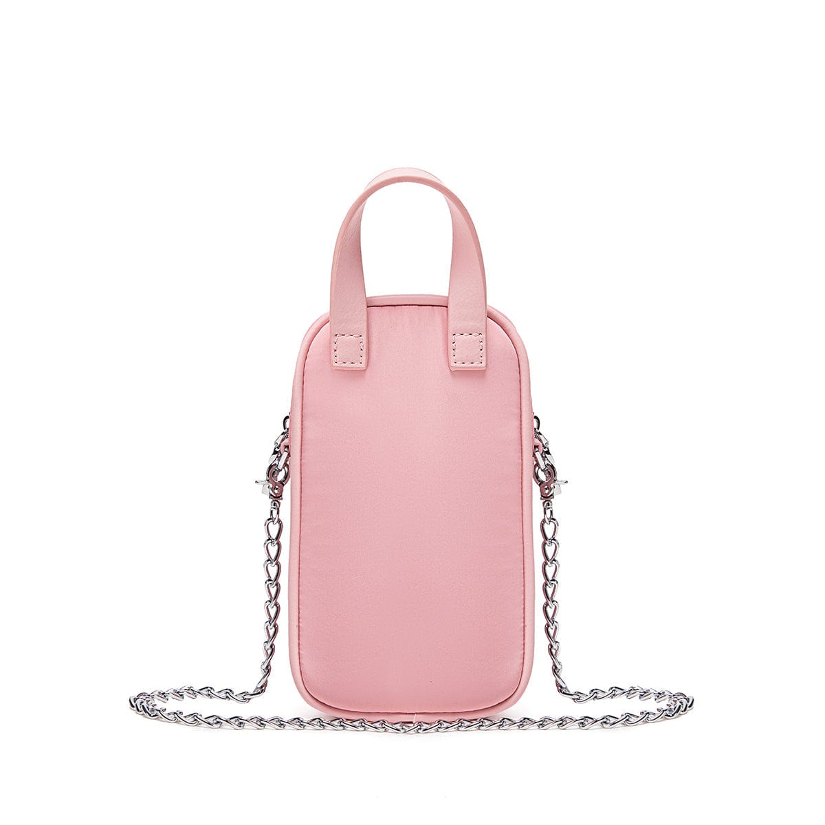 Cassandra Vegan Leather Crossbody Phone Pouch - Light Pink Nylon for Women | Perfect for Travel, Shopping & Everyday Use