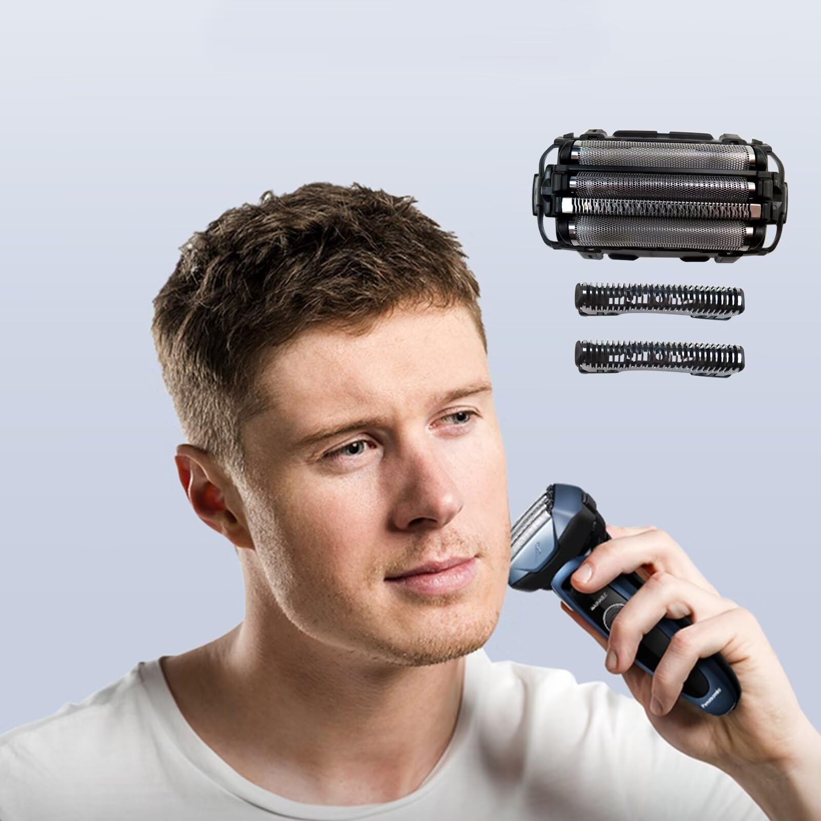 4-Blade Replacement Outer Foil and Inner Blade for Panasonic ES-LA63-S & ES-LA93-K Electric Shaver - Smooth Shaving for Men's Grooming at Home or Travel