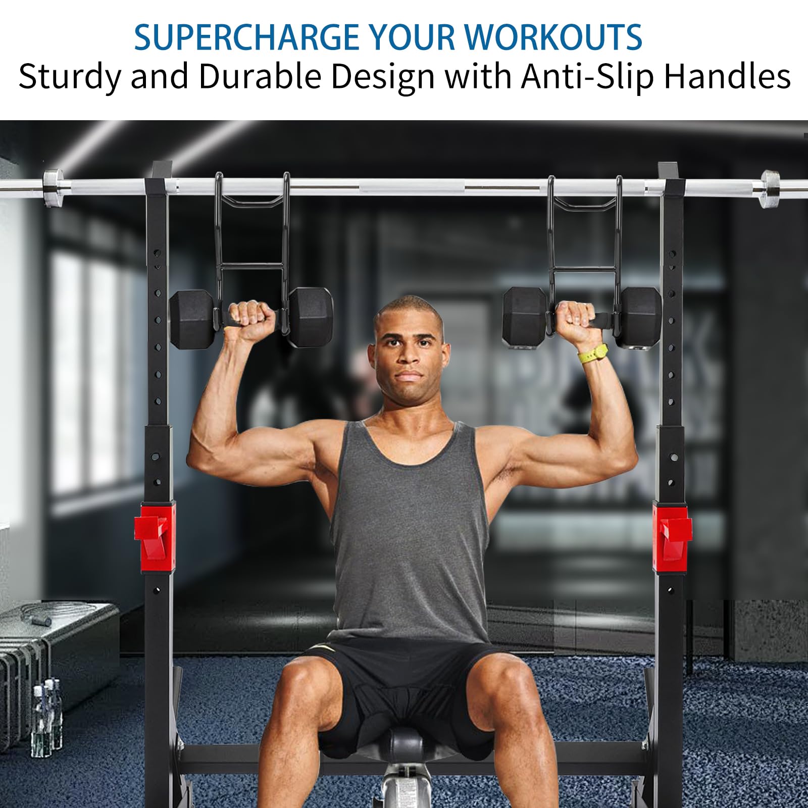 Dumbbell Spotter Hooks for Bench Press - Safety & Performance Upgrade for Shoulder & Chest Workouts - Connect Dumbbells to Barbells - Ideal for Home Gyms & Weightlifting Training