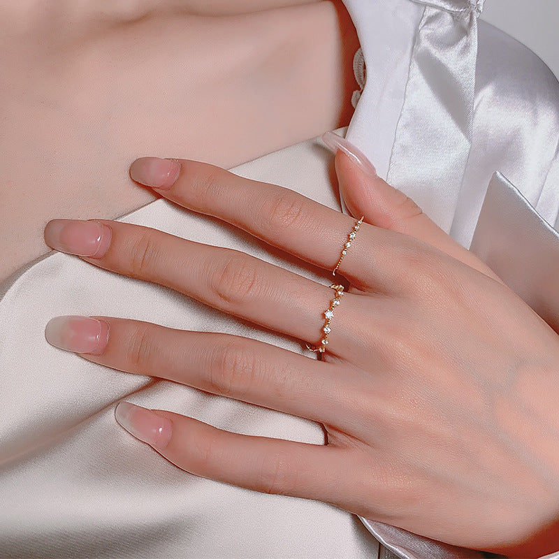 18K Gold Curved Eternity Stackable Wedding Band Ring for Women - Dainty Minimalist V-Shaped Ring for Stacking, Anniversary Gift, Bridal Jewelry | Perfect for Everyday Wear, Date Nights & Special Occasions