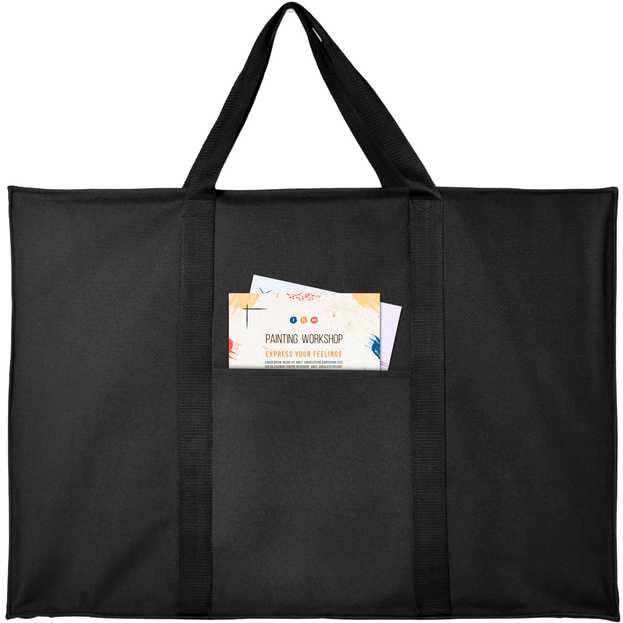 Professional Art Portfolio Case 24x36 Inches - Waterproof Art Storage Bag for Drawings & Paintings - Durable Fabric Artist Portfolio for Students & Professionals - Perfect for Art School, Exhibitions & Travel