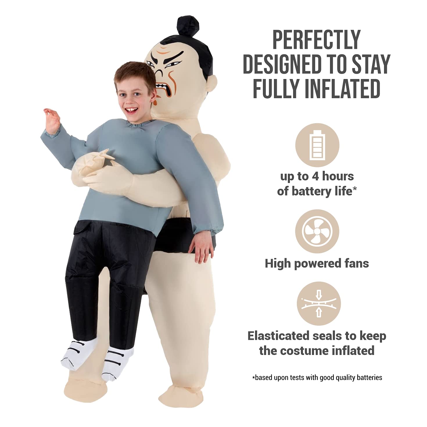 **Inflatable Sumo Costume for Boys - One Size Kids Sumo Wrestler Outfit for Halloween, Parties & Fun Events**