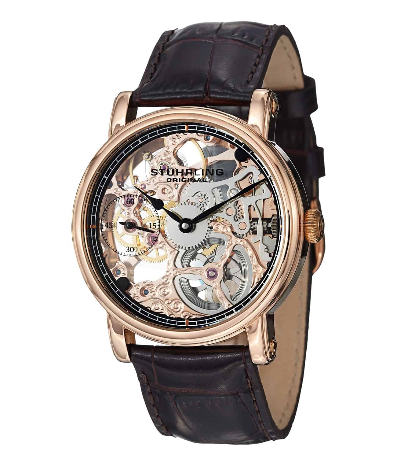 Avon 460G Hand-Wound 42mm Skeleton Watch for Men - Luxury Mechanical Timepiece with Exposed Movement - Perfect for Business, Formal Occasions & Watch Collectors