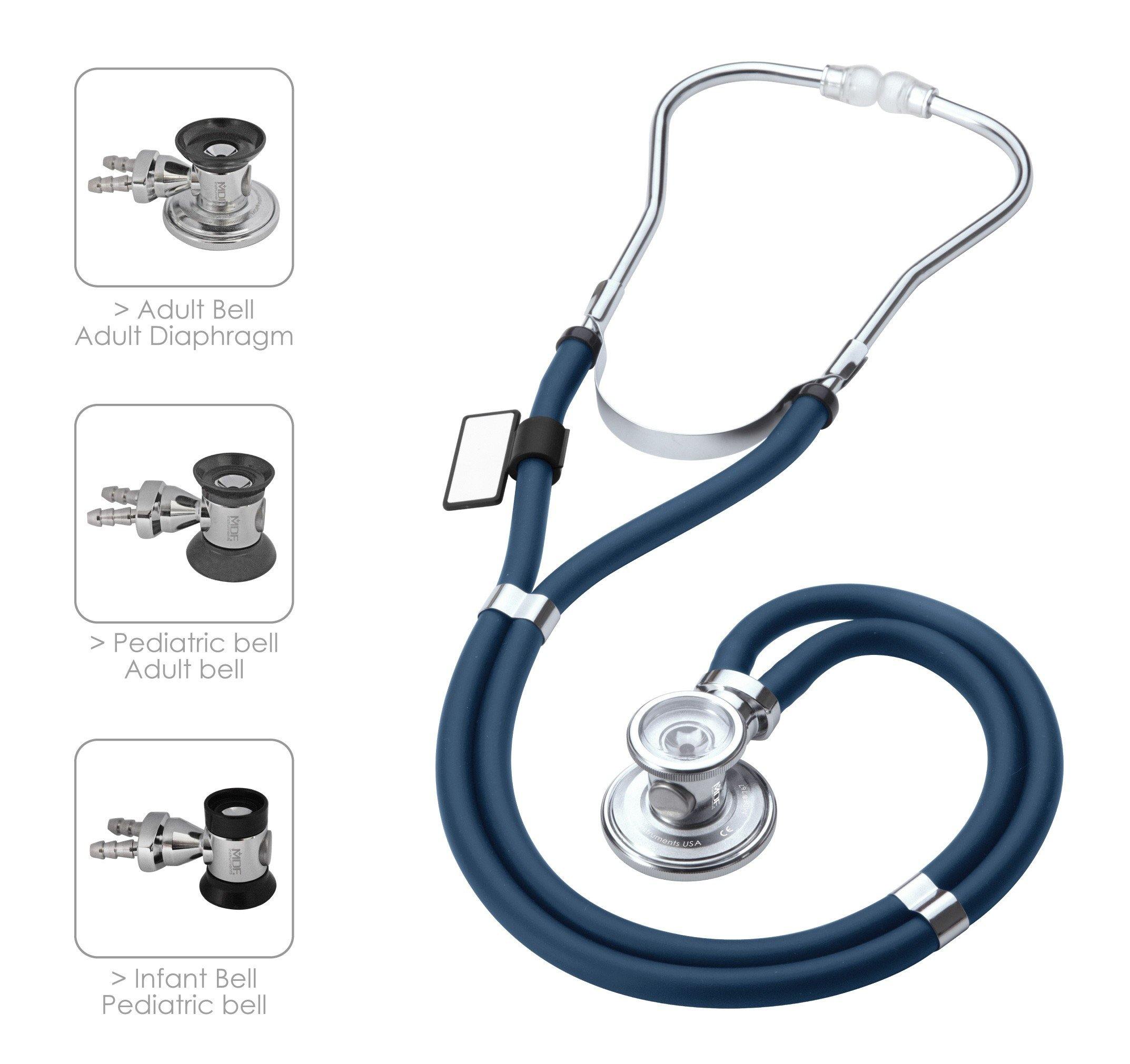 Premium Sprague Rappaport Stethoscope - Navy Blue | Dual Head Diagnostic Stethoscope for Medical Professionals & Students | Ideal for Hospitals, Clinics & Home Use