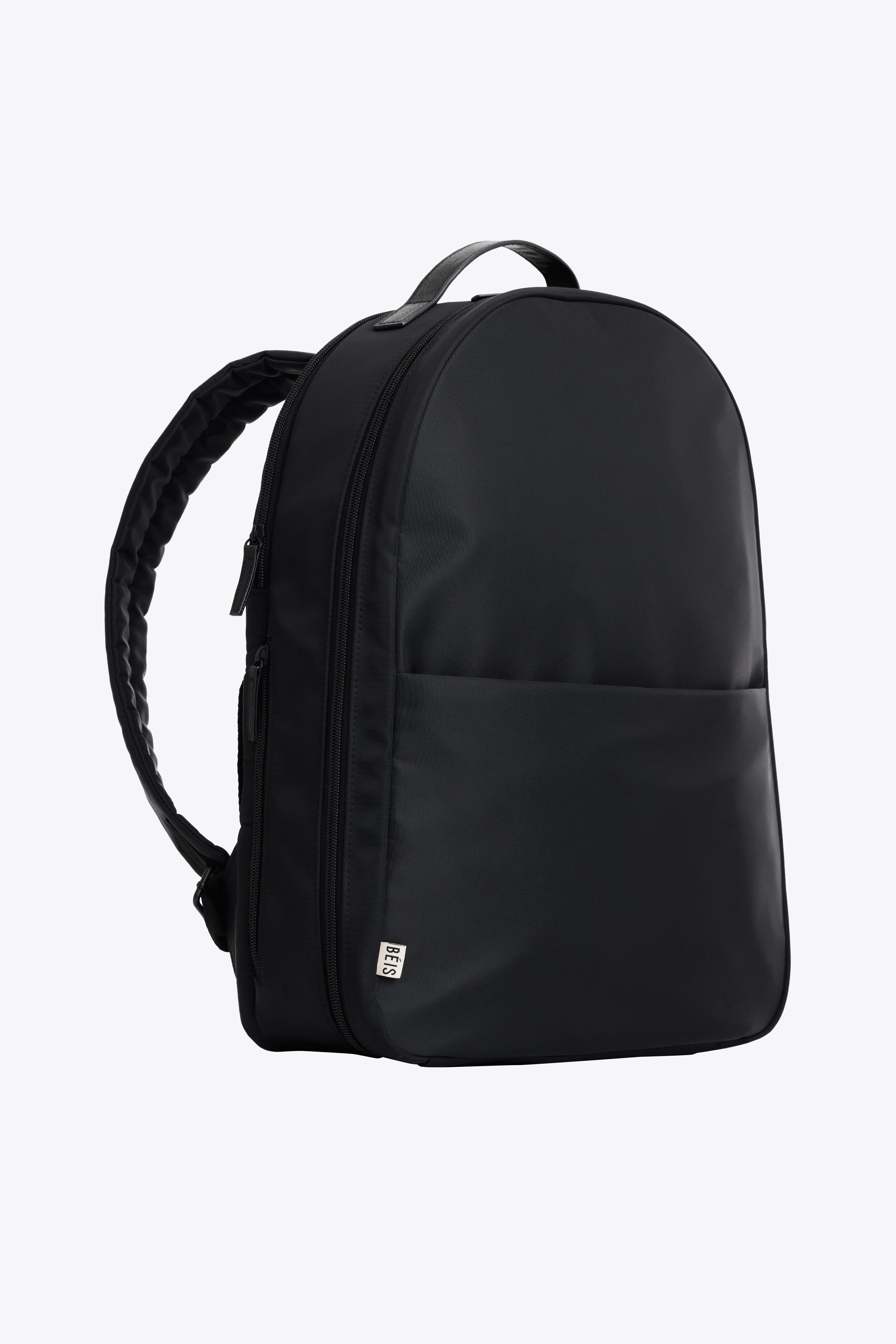 Premium Black Commuter Backpack for Men & Women - Waterproof Laptop Backpack with USB Charging Port - Ideal for Work, Travel & Daily Use
