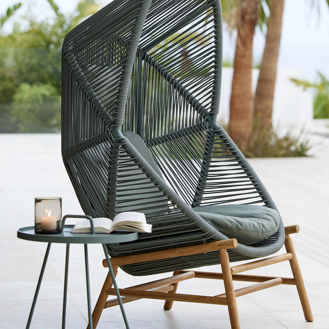 Foersom & Hiort Lorenzen Mdd Hive Chair with Cane Base - Modern Woven Rattan Dining Chair for Kitchen, Restaurant & Outdoor Patio Use