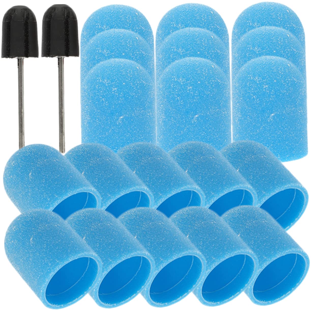 Minkissy 2 Sets Nail Sanding Caps & Electric Nail Drill Bits Kit - Professional Manicure Pedicure Tools for Cuticle Care & Nail Shaping - Perfect for Salon, Home Use & DIY Nail Art