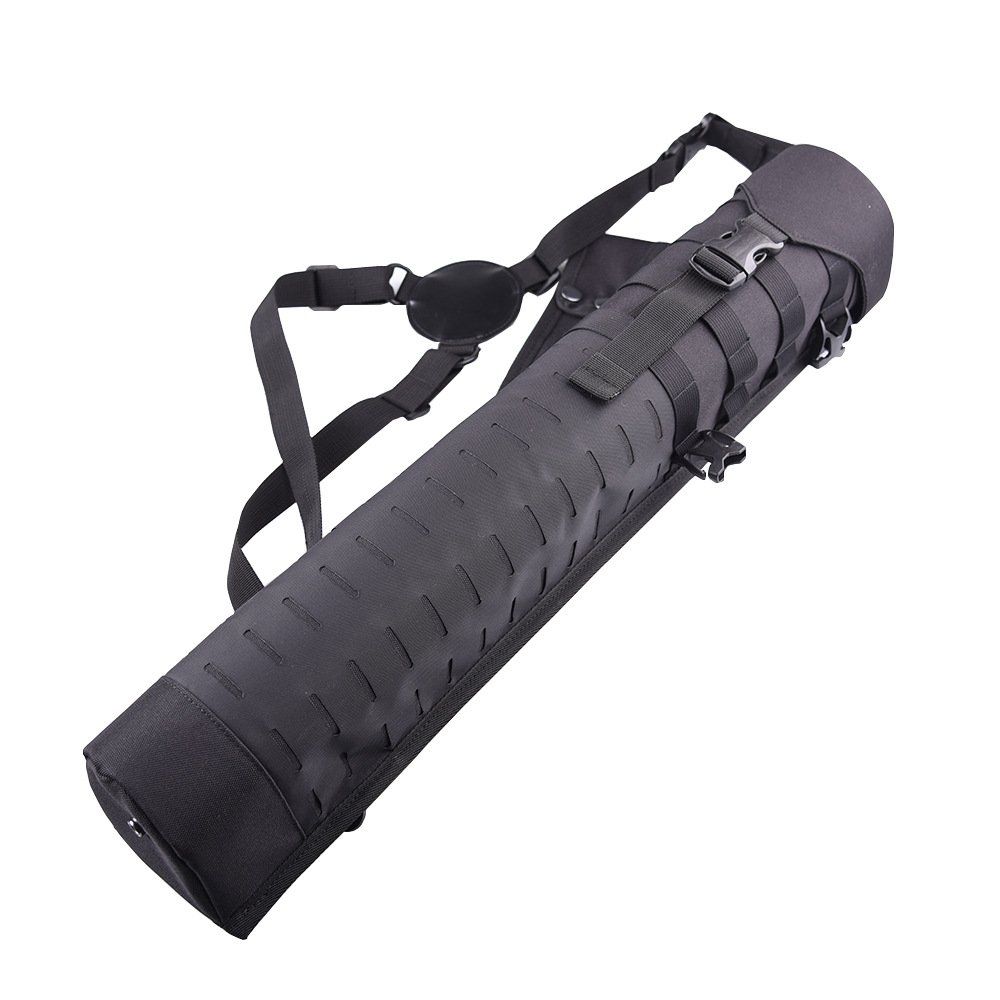 RLQ Archery Carry Bag - Leather Hunting Pouch Belt Bag with Quiver Arrow Holder - Waist Crossbody Sling for Outdoor Hunting, Target Practice & Archery Competitions