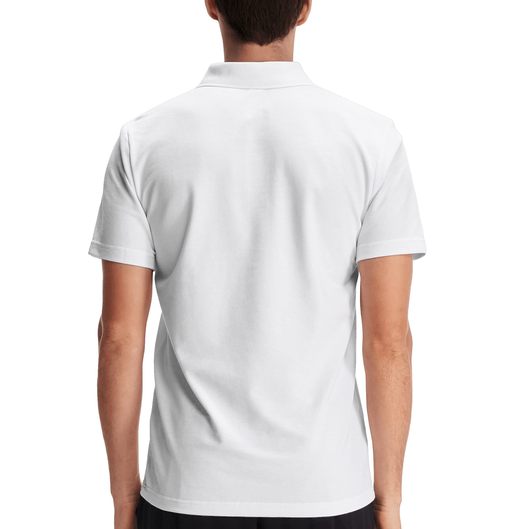 Faith Jesus Cross Embroidery Logo Men's Religious Polo T-Shirt - Short Sleeve Summer Christian Apparel for Church, Bible Study & Everyday Wear