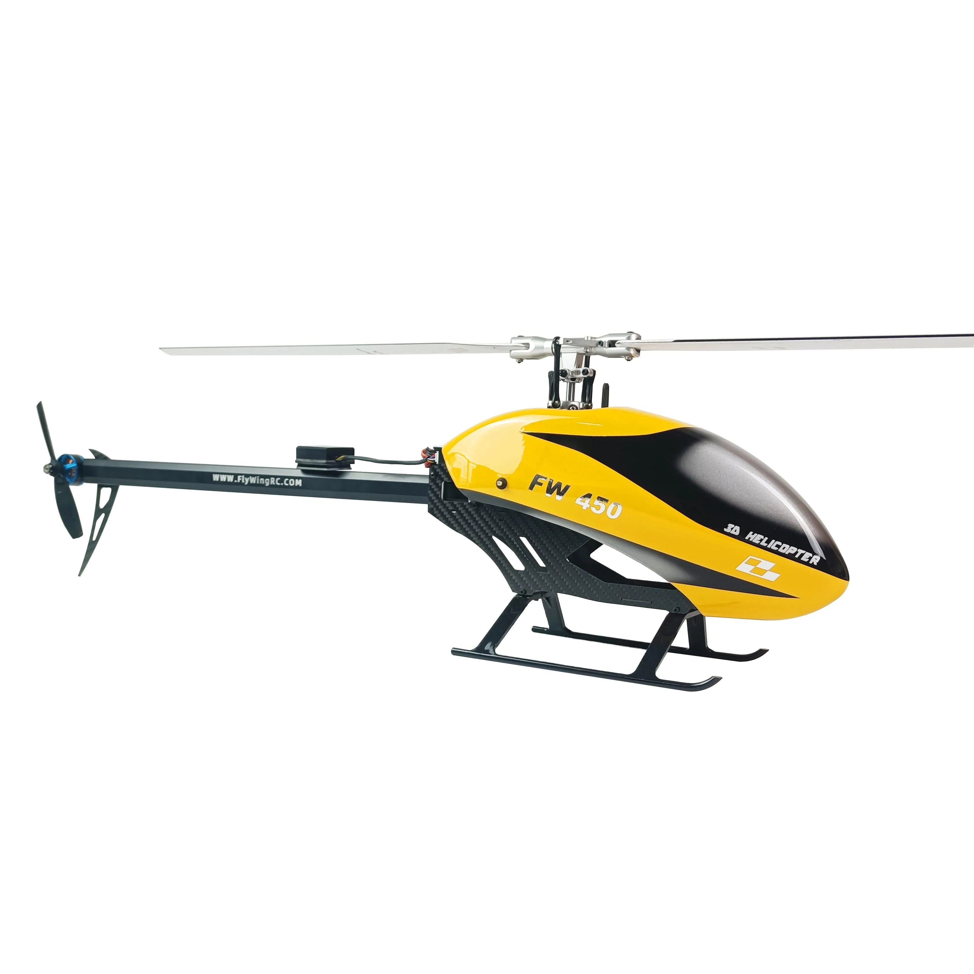 Fly Wing FW450L V2 6CH 3D RC Helicopter - 2.4GHz Smart Remote Control, Almost Ready-to-Fly (BNF/RTR) for Indoor/Outdoor Aerial Photography & RC Hobby Fun