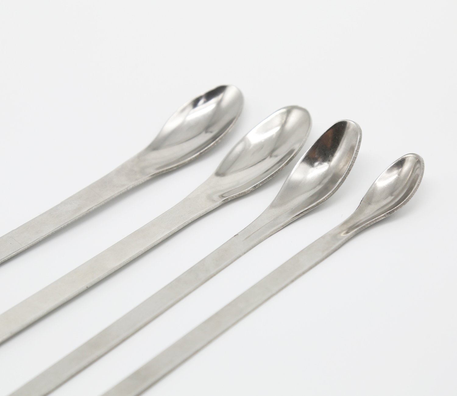 Premium Stainless Steel Micro Scoop Set - 2Pcs (22cm & 16cm) for Lab Sampling, Reagent Measuring, Pharmacy Powder Scooping | Ideal for Chemistry Experiments, Medical Dispensing & Bar Mixing Tools